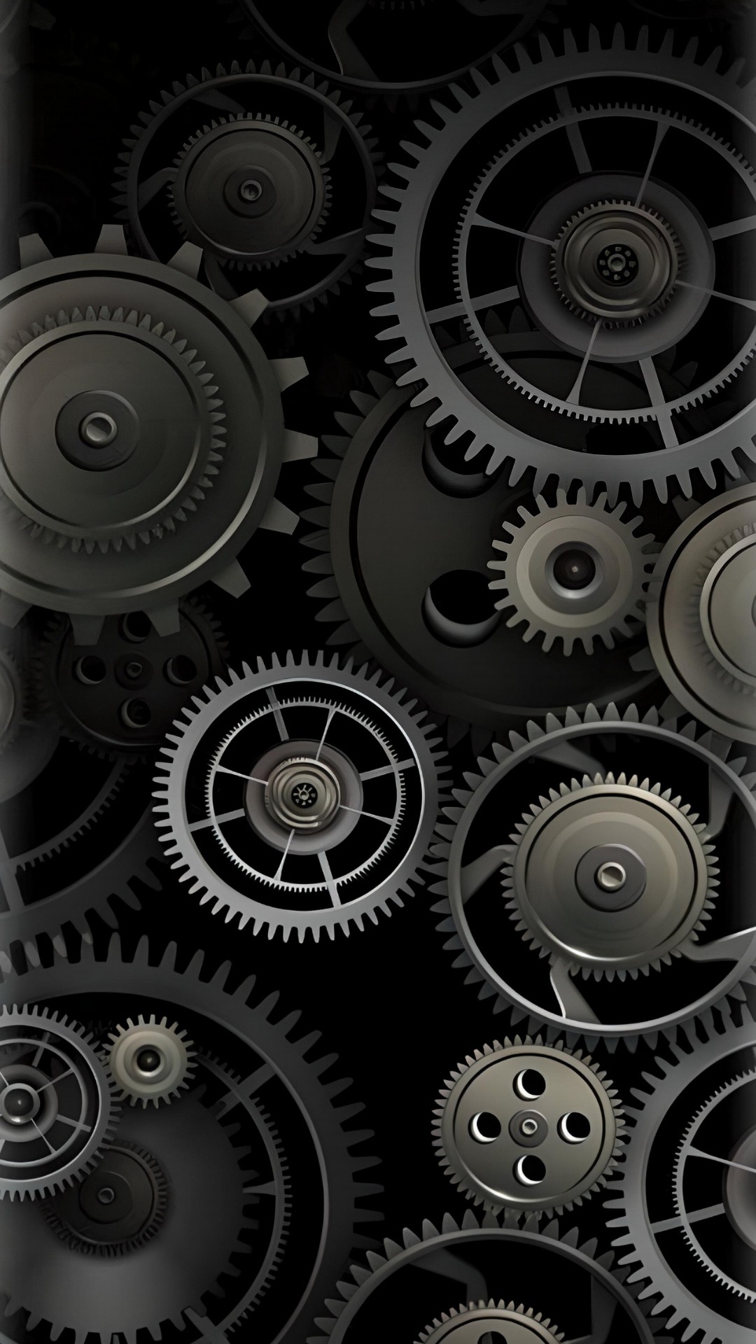 Gear, Smartphone, Machine, Tablet, Silver. Wallpaper in 1080x1920 Resolution