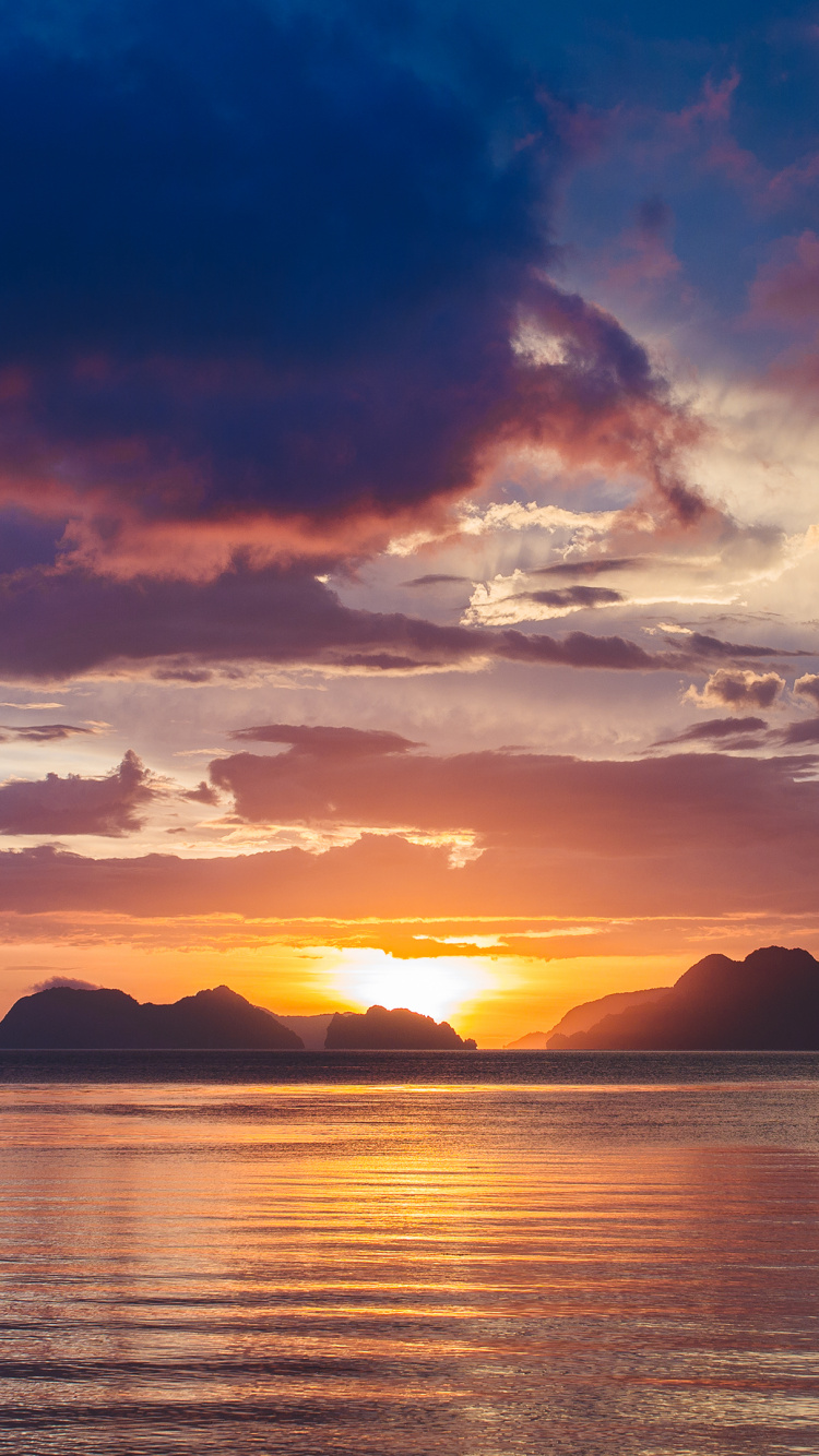 Afterglow, Corps de L'eau, Horizon, Nature, Mer. Wallpaper in 750x1334 Resolution