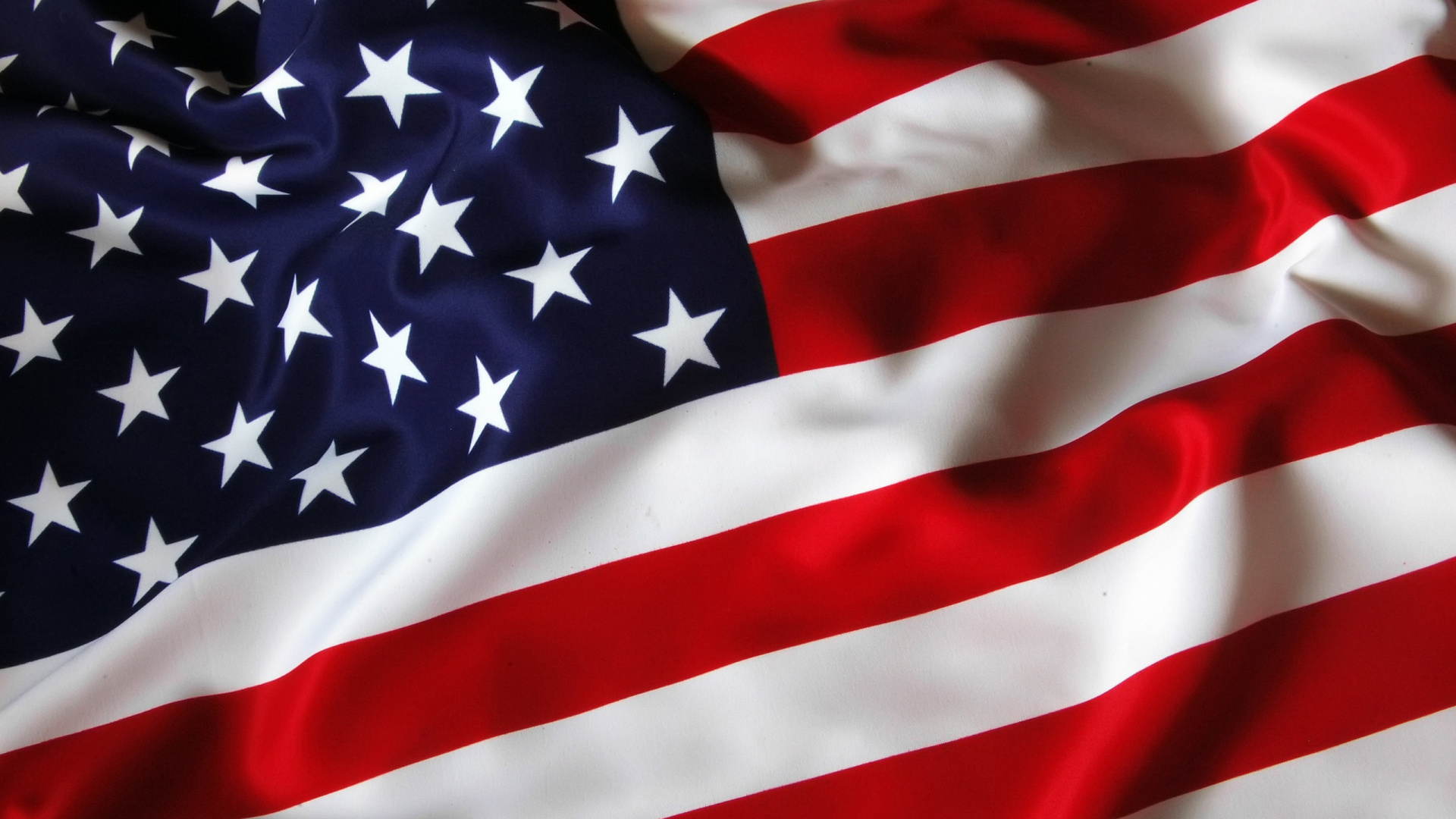 us a Flag on White Wall. Wallpaper in 1920x1080 Resolution