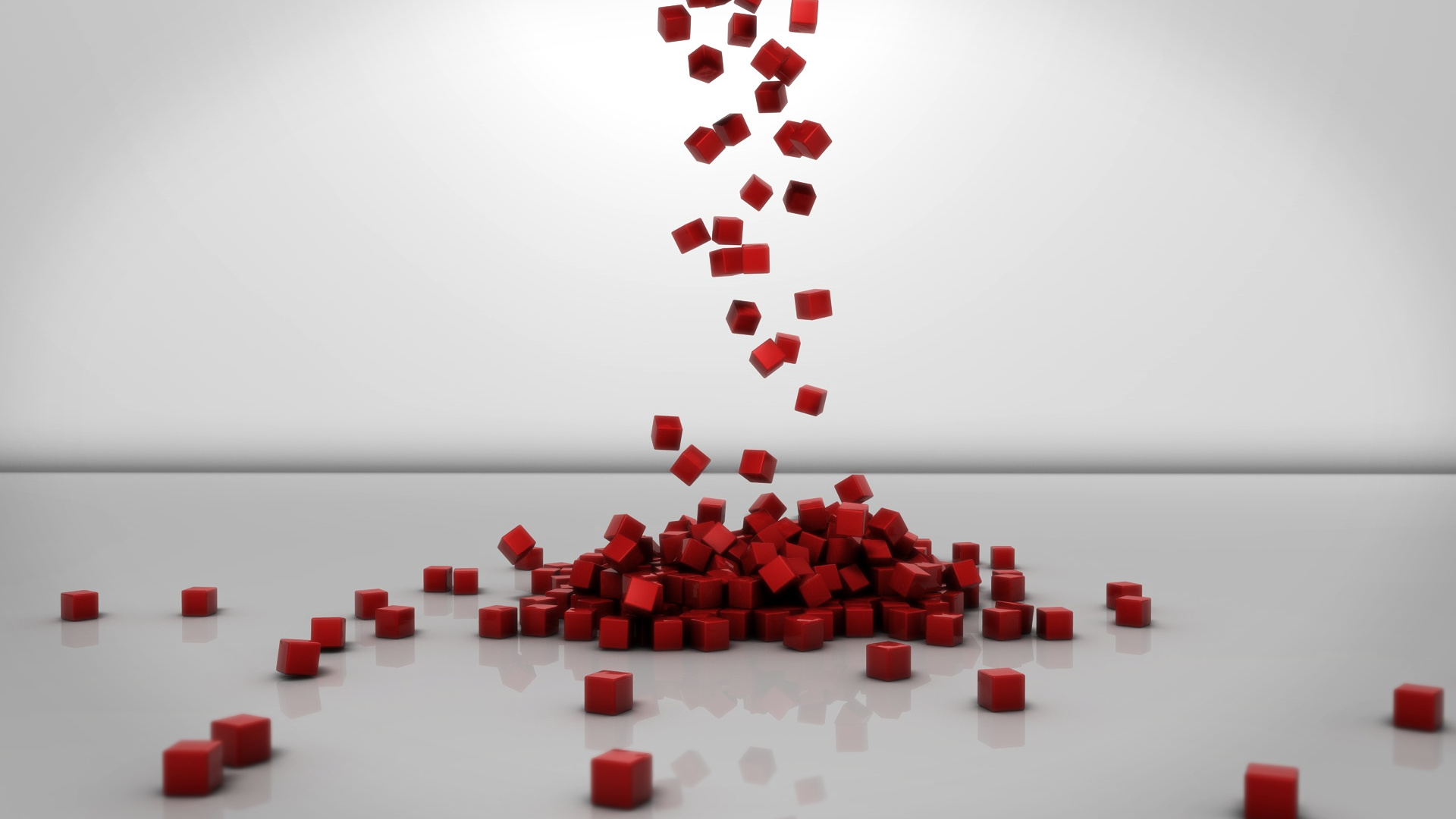 Bonbons en Forme de Coeur Rouge Sur Une Surface Blanche. Wallpaper in 1920x1080 Resolution
