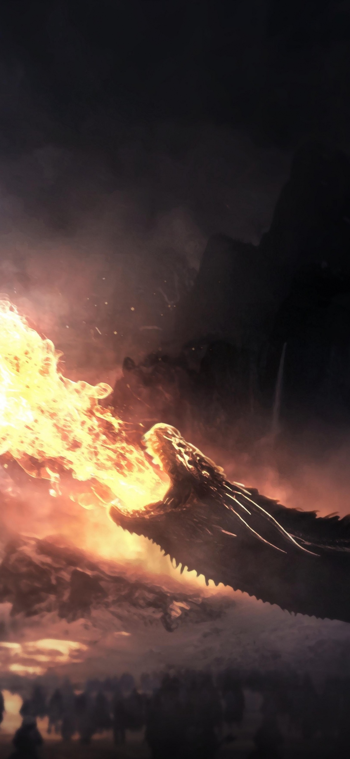 Games of Thrones, Daenerys Targaryen, Dragon, Game of Thrones - Season 8, Cloud. Wallpaper in 1125x2436 Resolution