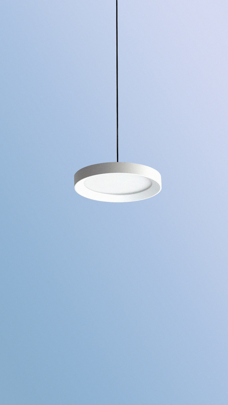 White Pendant Lamp Turned Off. Wallpaper in 750x1334 Resolution