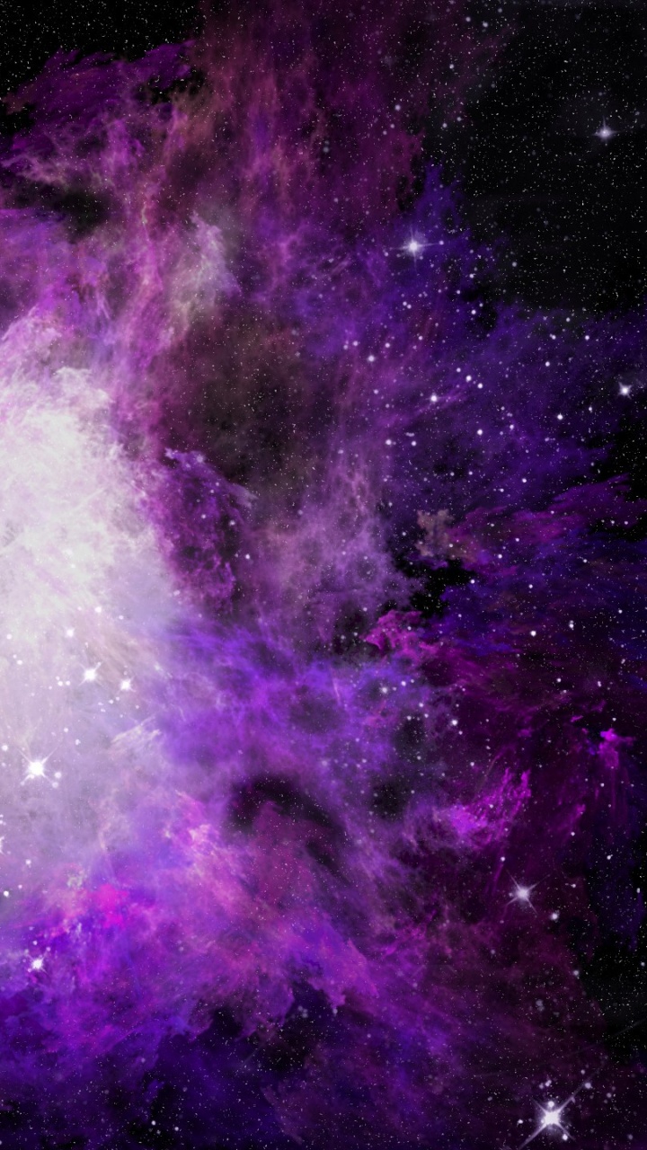 Purple and Blue Galaxy Illustration. Wallpaper in 720x1280 Resolution