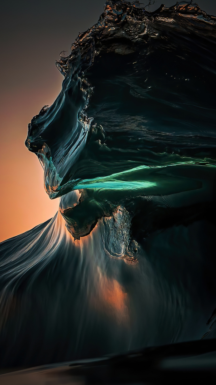 Eau, le Vent Vague, le Vent. Wallpaper in 750x1334 Resolution