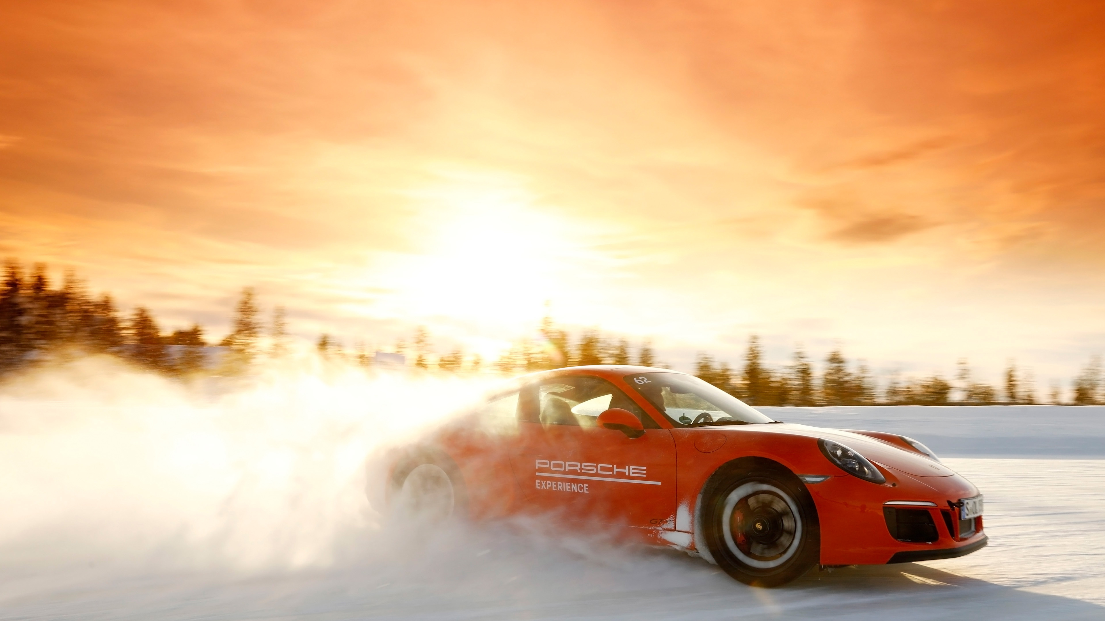 Red Ferrari 458 Italia on Road. Wallpaper in 3840x2160 Resolution