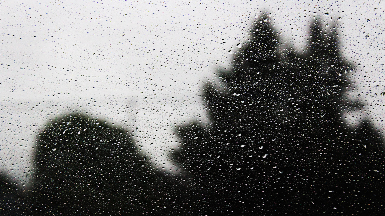 Gotas de Agua en el Panel de Vidrio. Wallpaper in 1280x720 Resolution