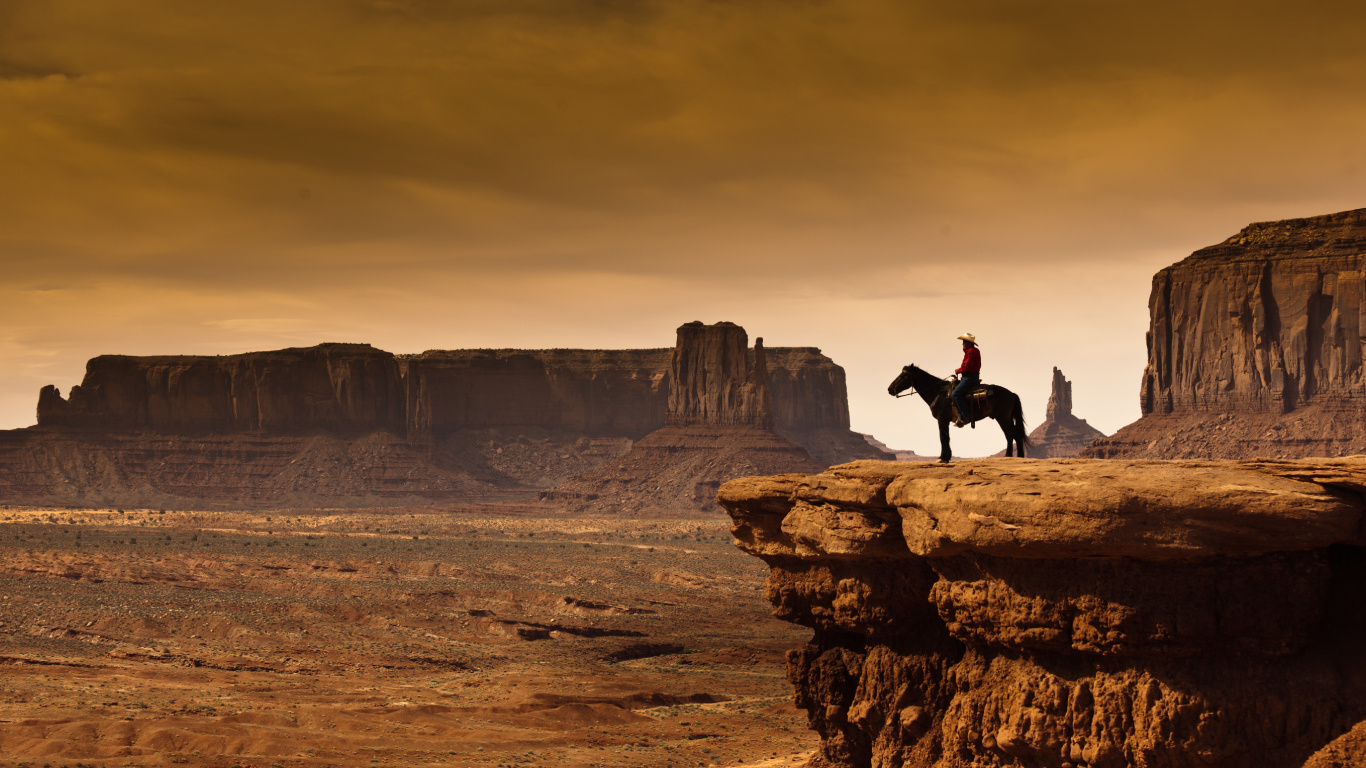 Rock, Landscape, Ecoregion, Horizon, Cloud. Wallpaper in 1366x768 Resolution
