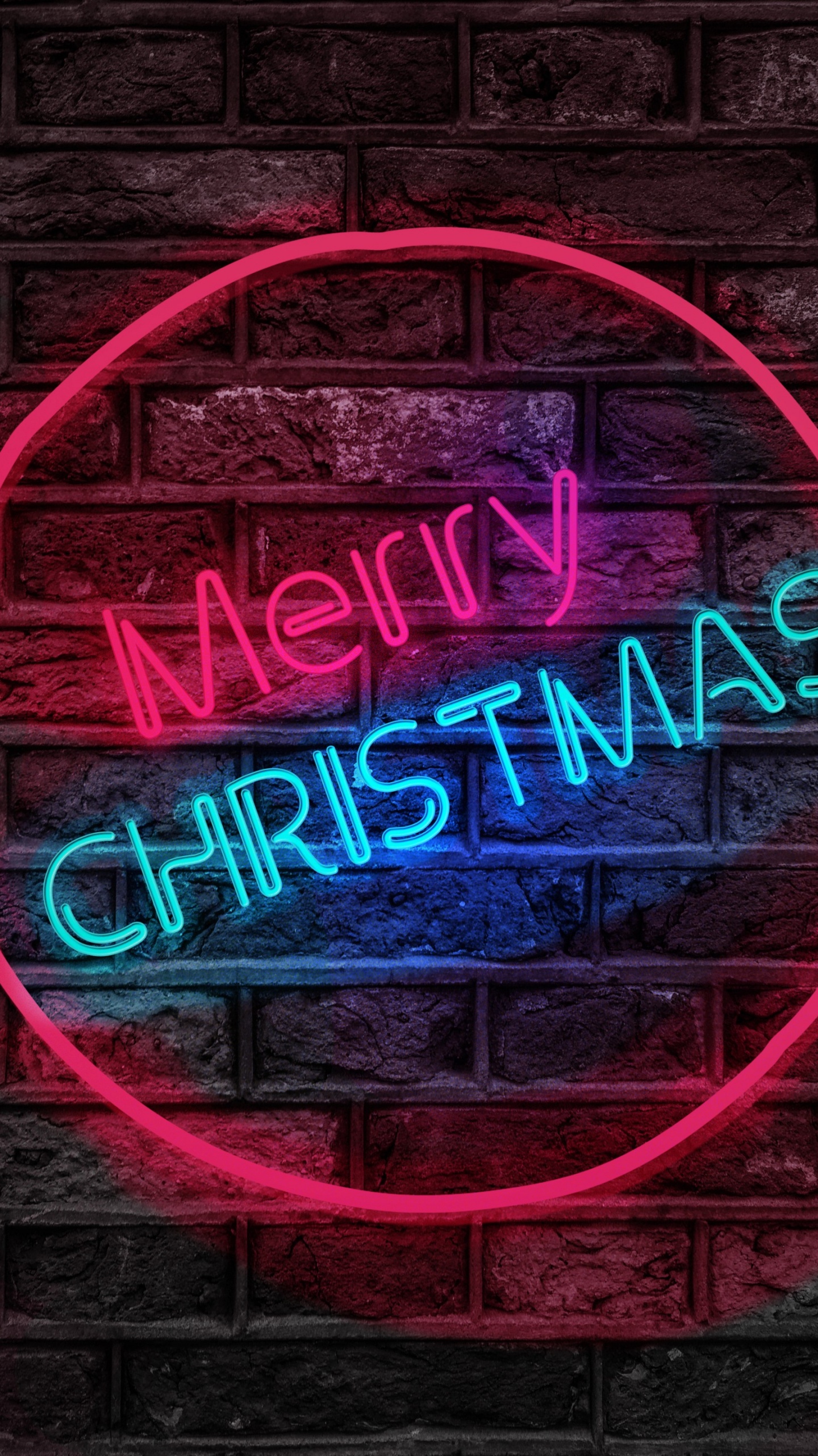 Neon Christmas, Christmas Day, Neon Sign, Neon, Colorfulness. Wallpaper in 1440x2560 Resolution
