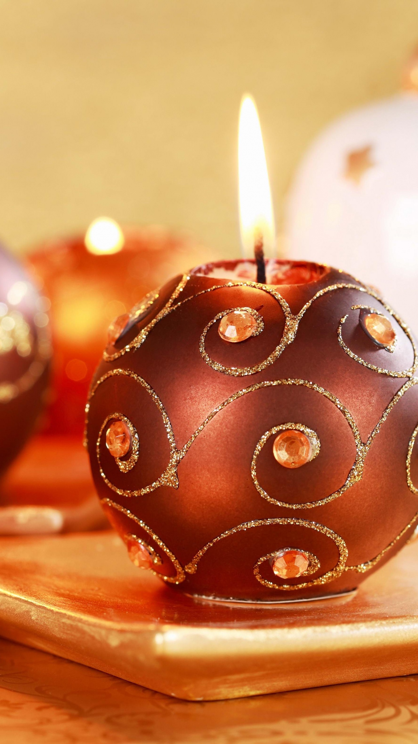 Christmas Ornament, Candle, Christmas Decoration, Decor, Christmas. Wallpaper in 1440x2560 Resolution