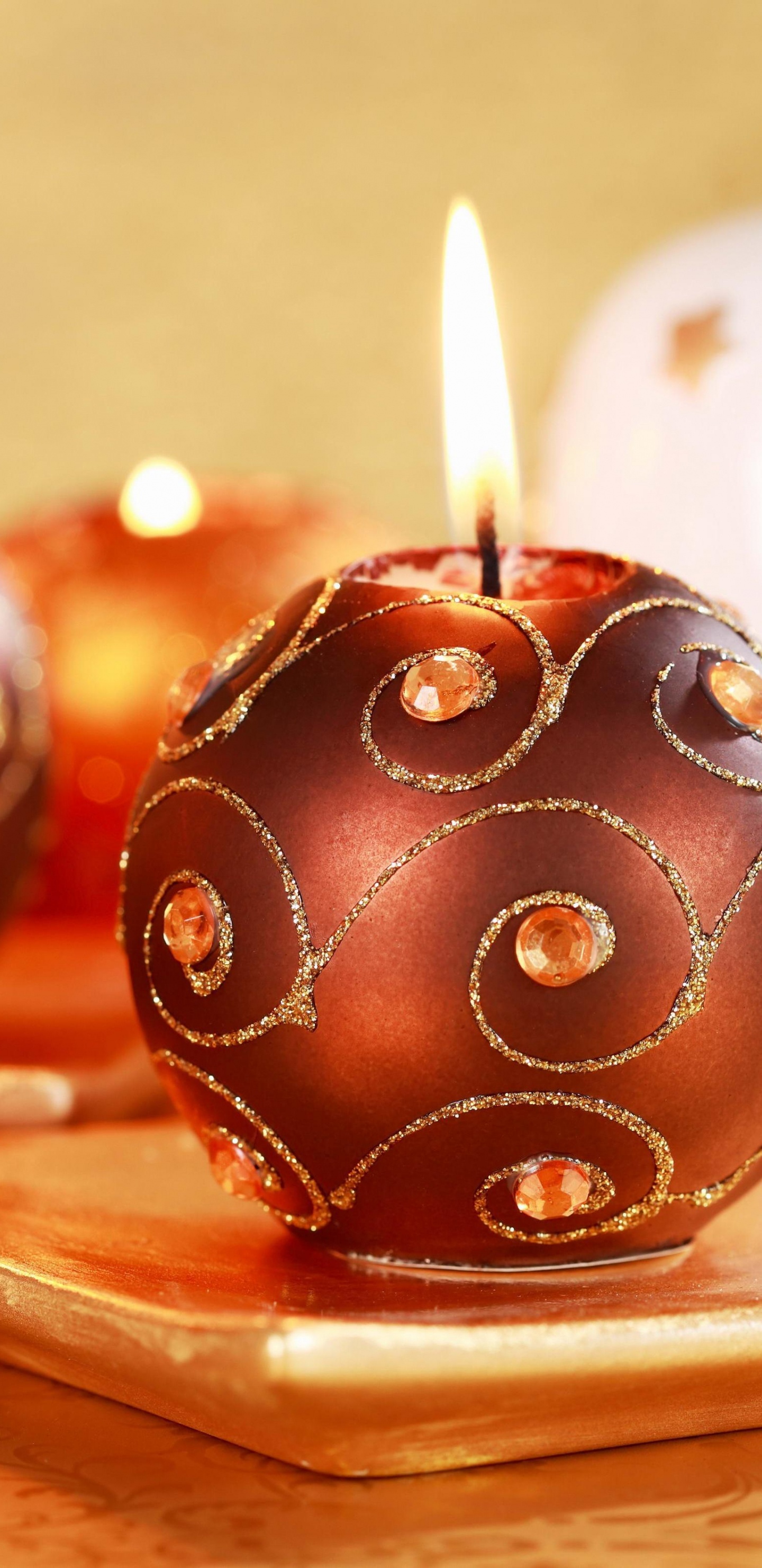 Christmas Ornament, Candle, Christmas Decoration, Decor, Christmas. Wallpaper in 1440x2960 Resolution