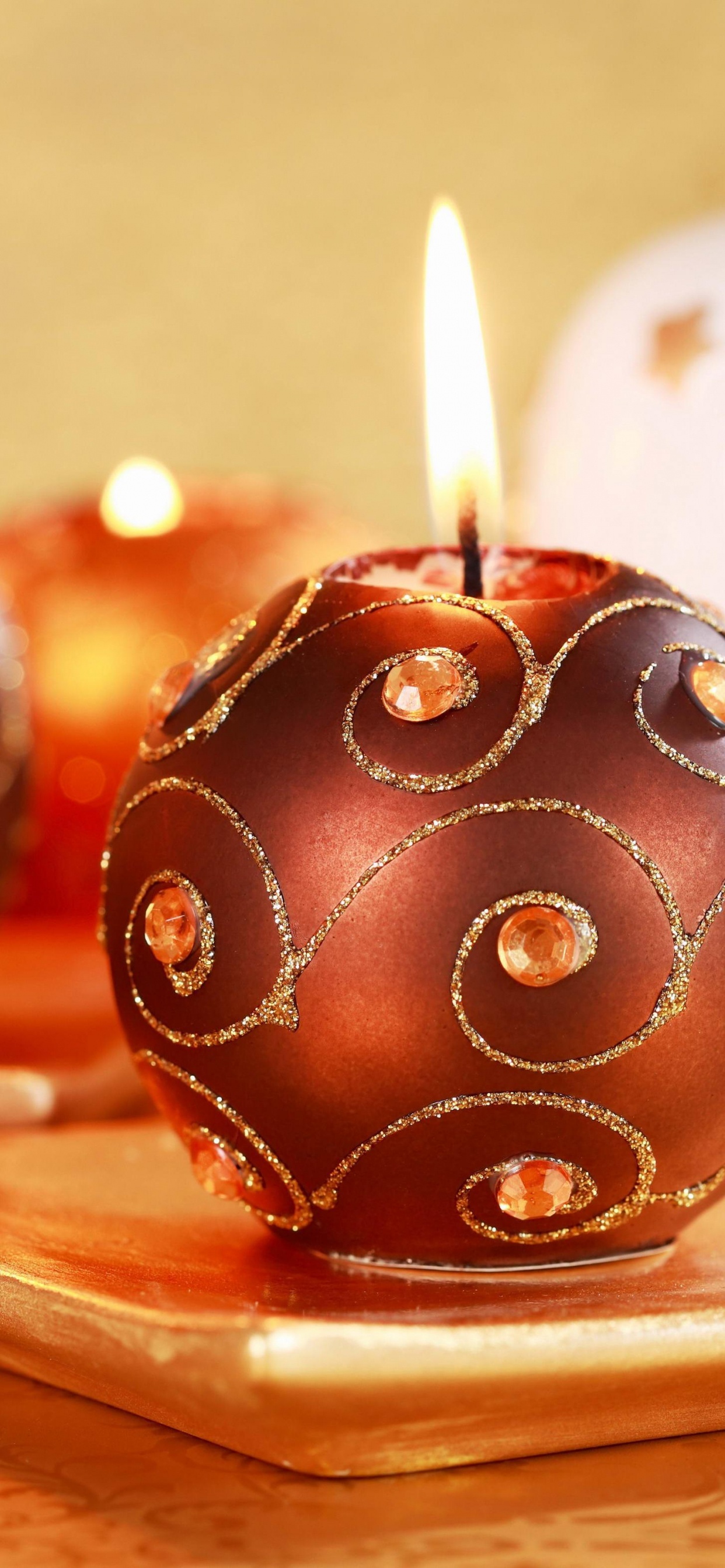 Ornement de Noël, Bougie, Décoration de Noël, Décor, Lumière. Wallpaper in 1242x2688 Resolution