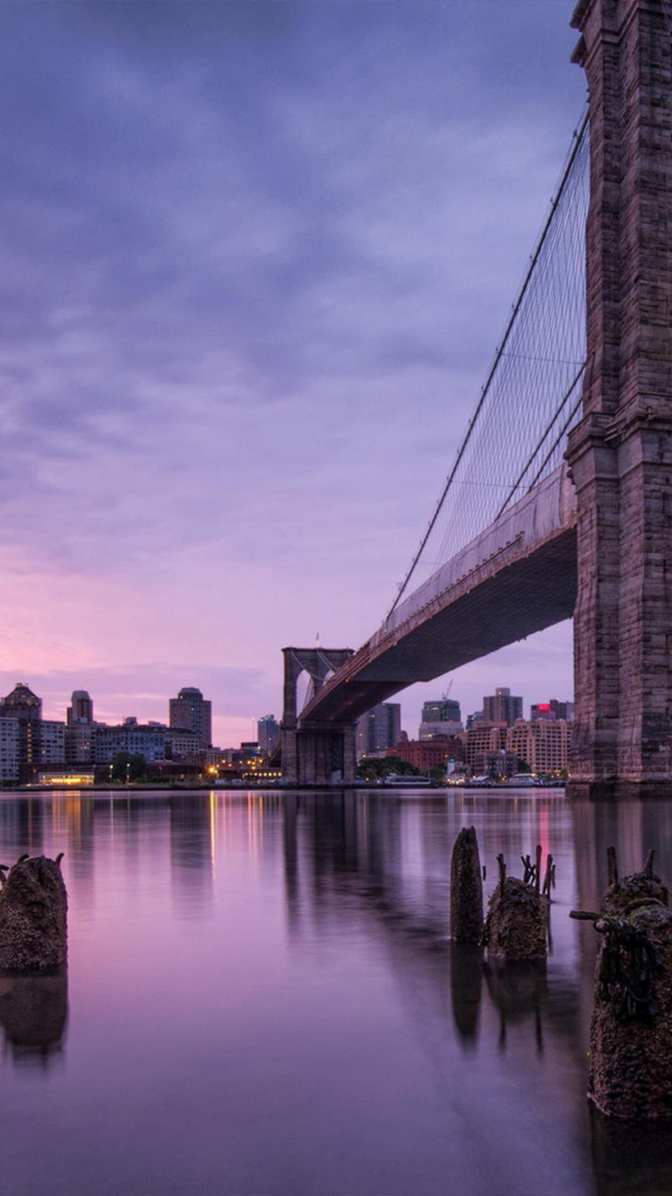 Brown Bridge Over Body of Water During Daytime. Wallpaper in 750x1334 Resolution