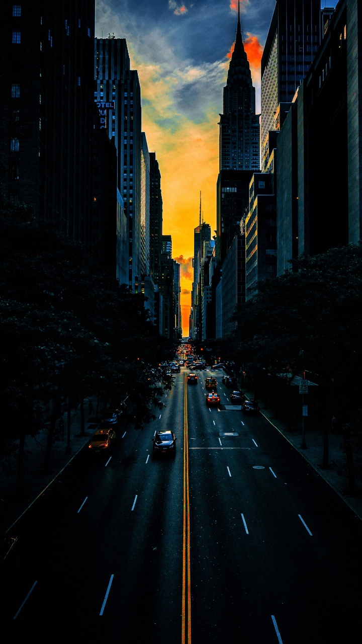 Edificio, Coche, Luz, Iluminación Automotriz, la Superficie de la Carretera. Wallpaper in 720x1280 Resolution