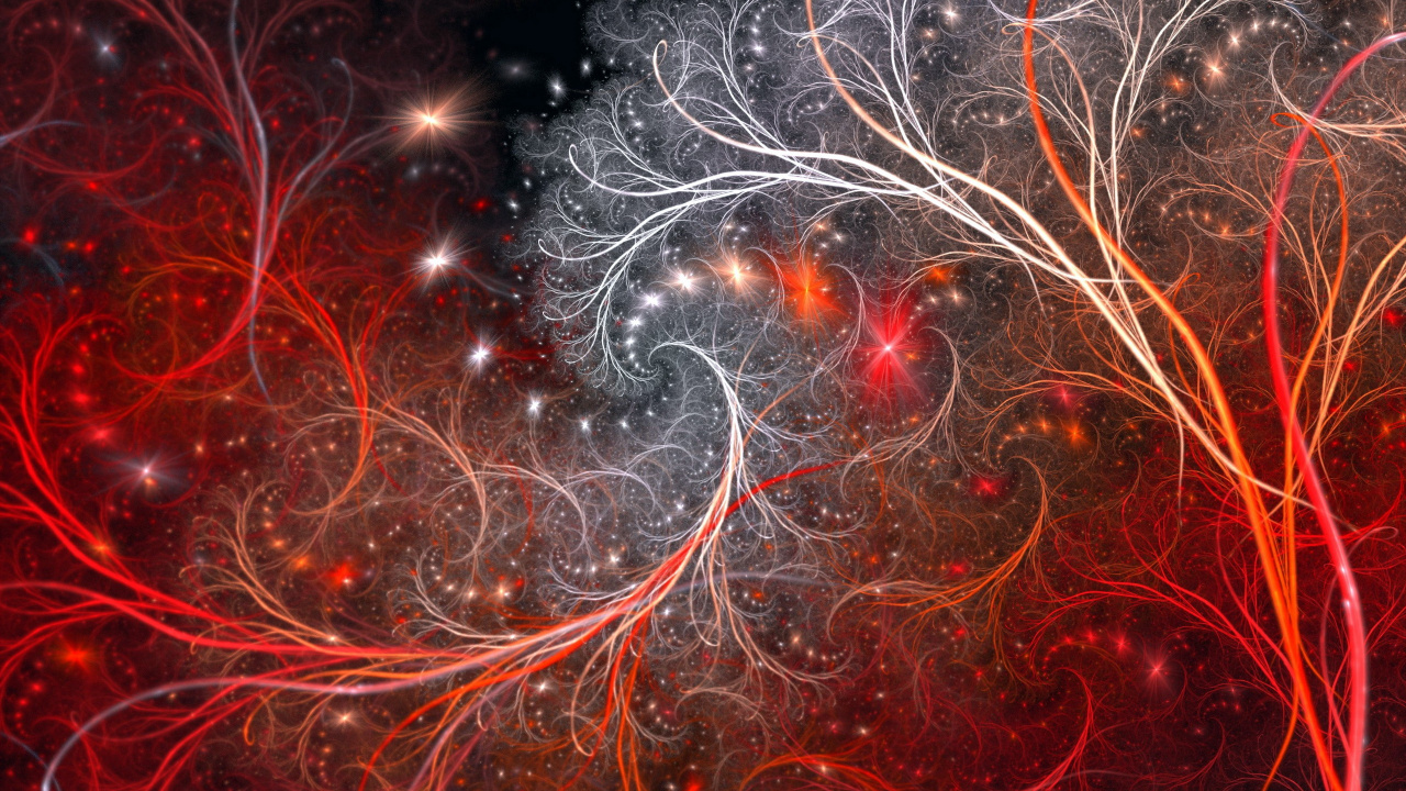 Red and White Light Streaks. Wallpaper in 1280x720 Resolution