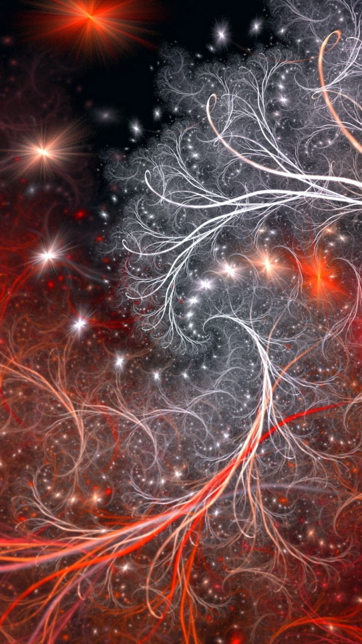 Red and White Light Streaks. Wallpaper in 720x1280 Resolution