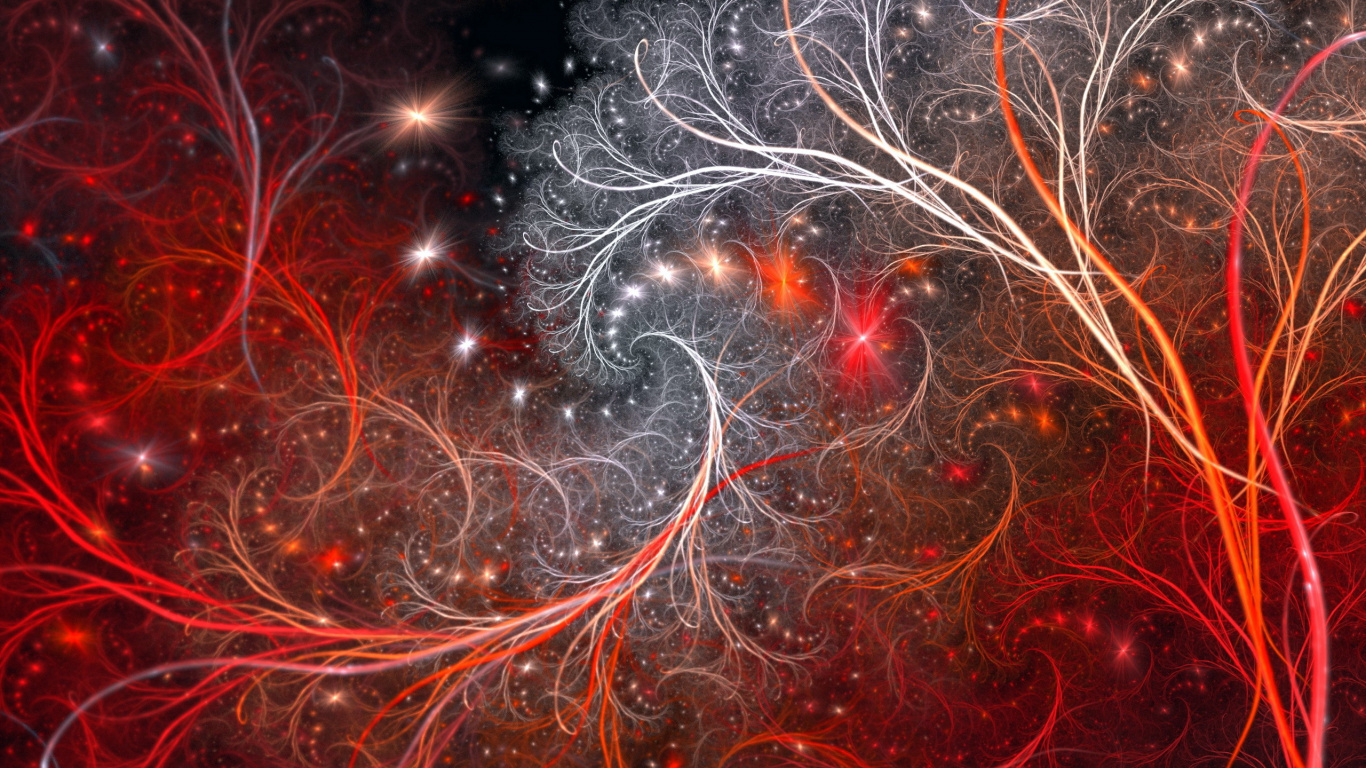 Rayas de Luz Roja y Blanca. Wallpaper in 1366x768 Resolution