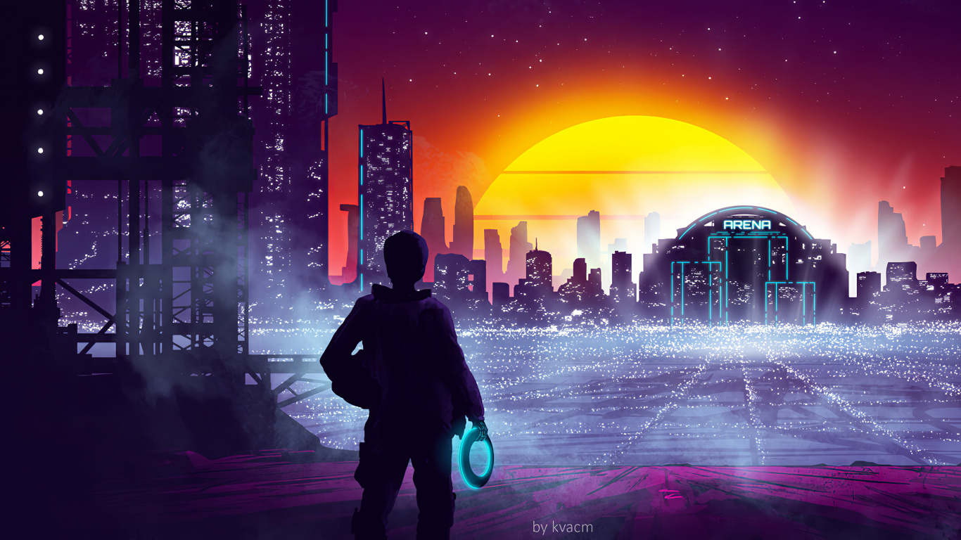 Silueta, De, Hombre Estar de Pie, En, Camino. Wallpaper in 1366x768 Resolution