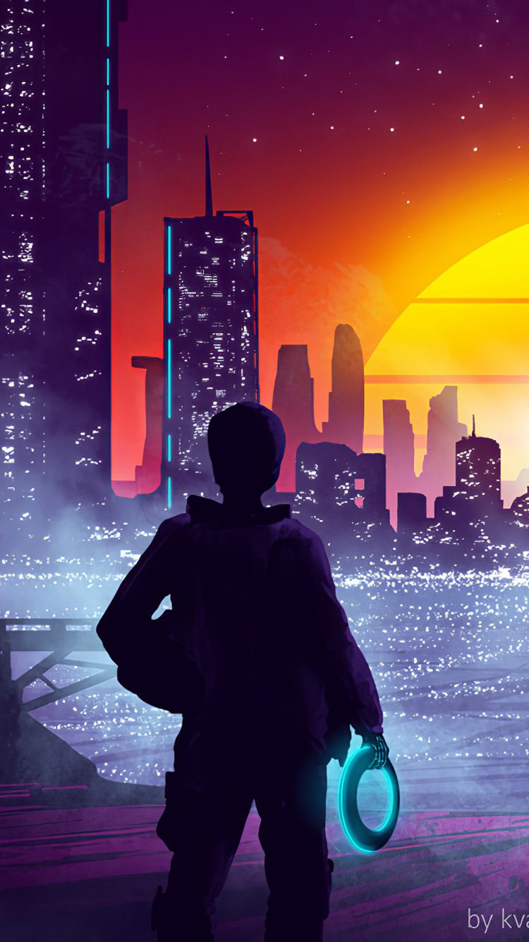 Silueta, De, Hombre Estar de Pie, En, Camino. Wallpaper in 750x1334 Resolution