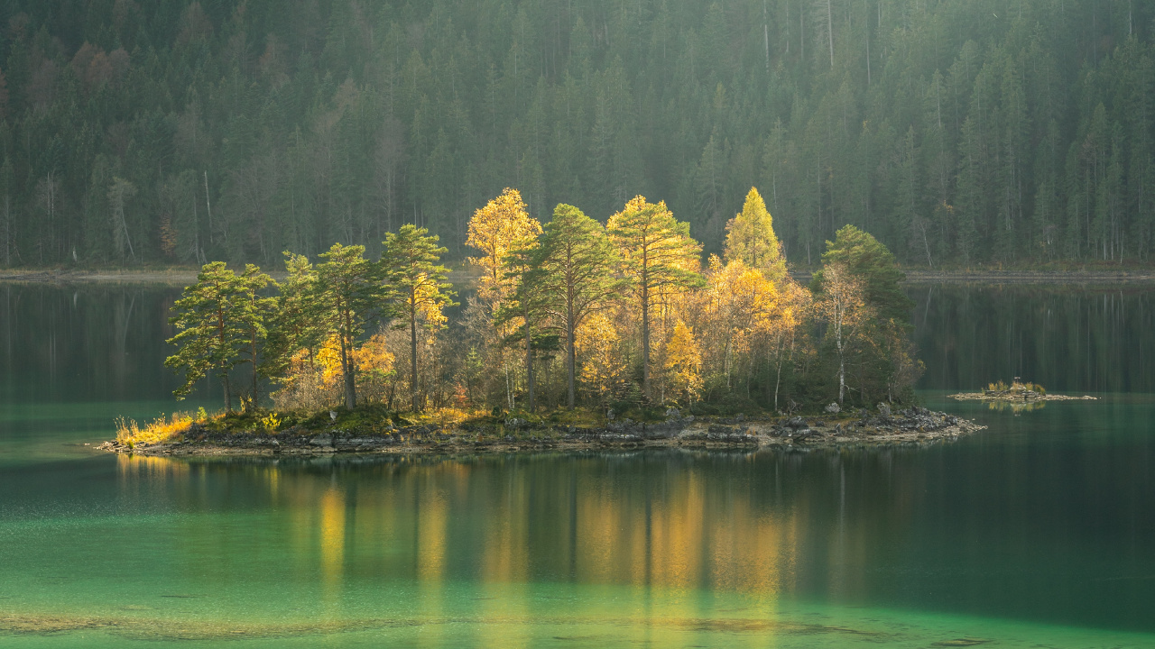 Naturaleza, Paisaje Natural, Verde, Reflexión, Agua. Wallpaper in 1280x720 Resolution