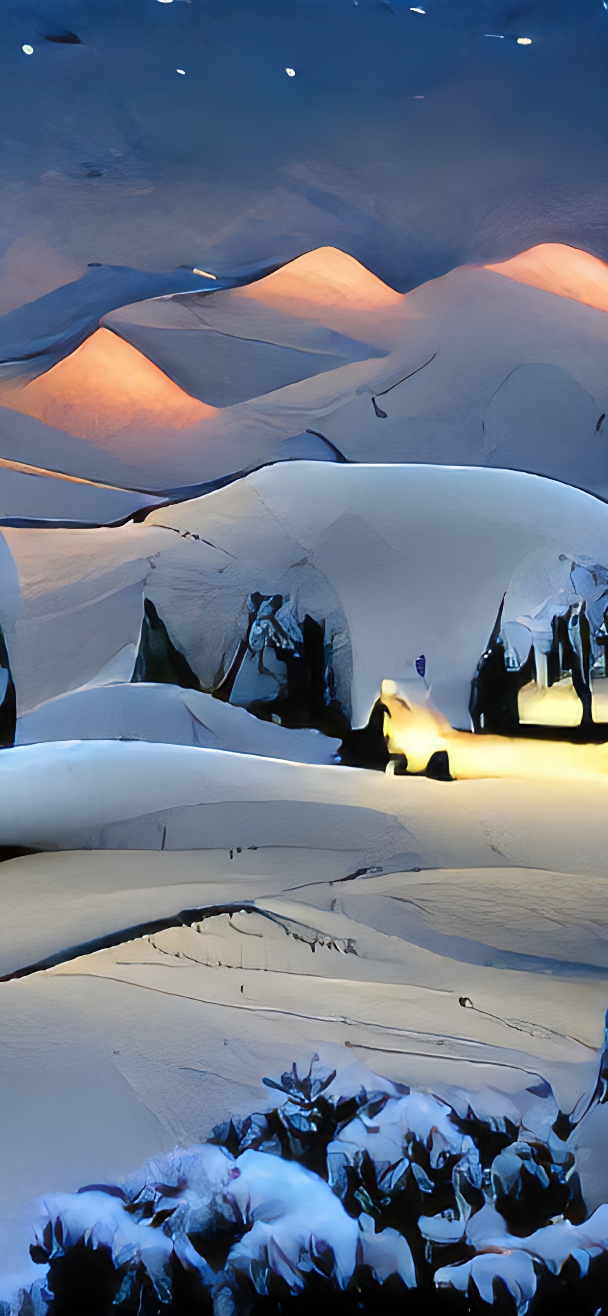 Neige, Atmosphère, la Journée, Lumière, Nature. Wallpaper in 1242x2688 Resolution