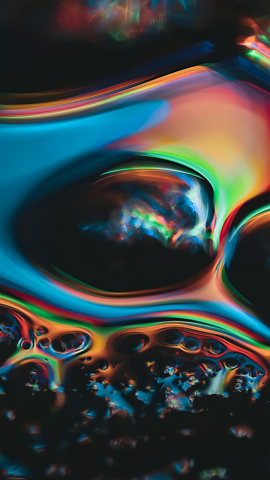 Water, Colorfulness, Liquid, Light, Black. Wallpaper in 1080x1920 Resolution