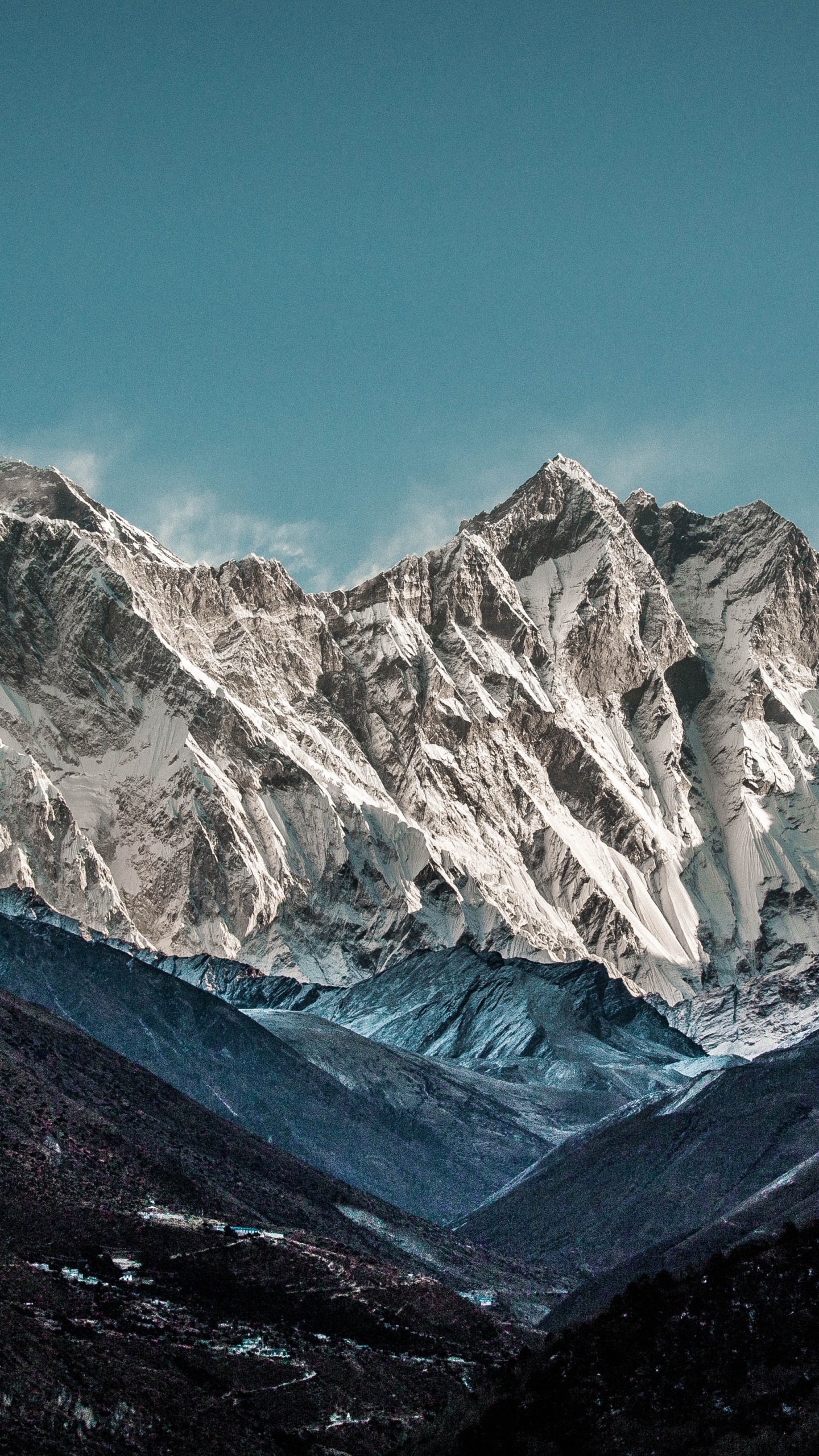 el Monte Everest, Montaña, Cumbre, Tablet, Nieve. Wallpaper in 1440x2560 Resolution