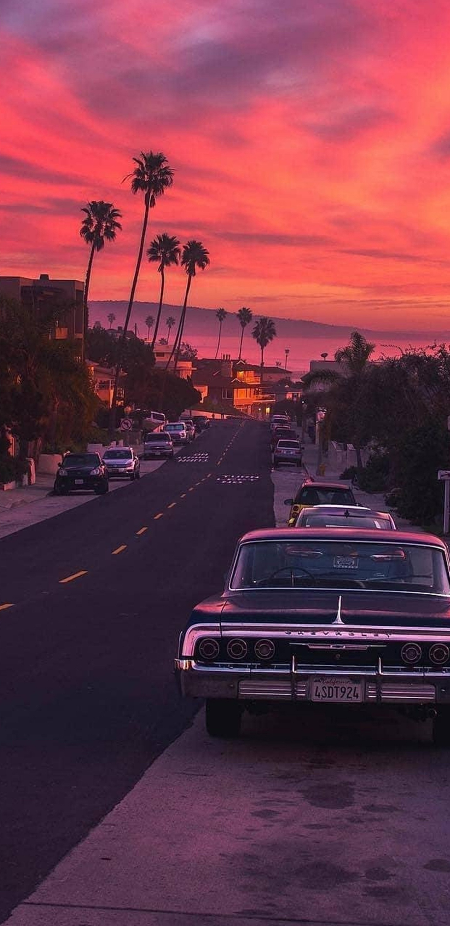 Aesthetic Evening, Aesthetics, Night, Cars, Cloud. Wallpaper in 1440x2960 Resolution