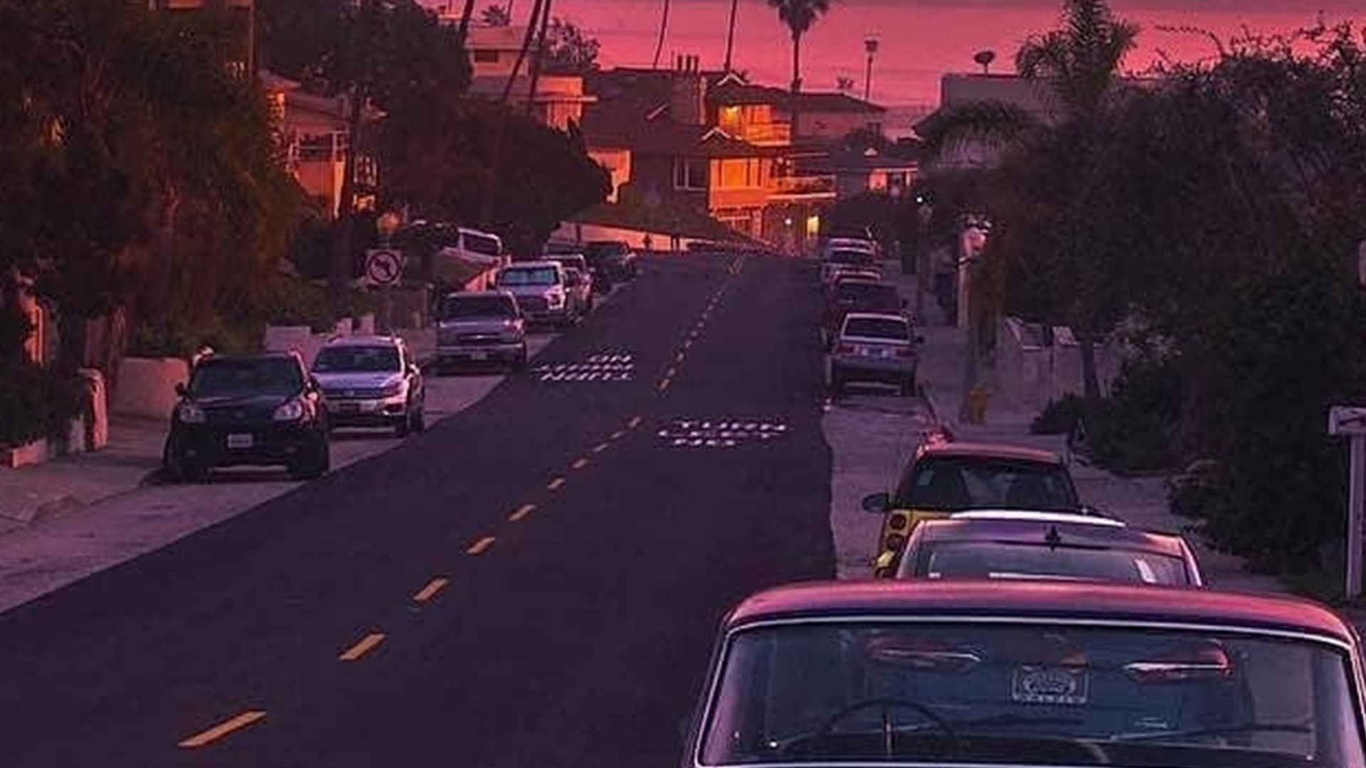 Aesthetic Evening, Aesthetics, Night, Cars, Cloud. Wallpaper in 1920x1080 Resolution