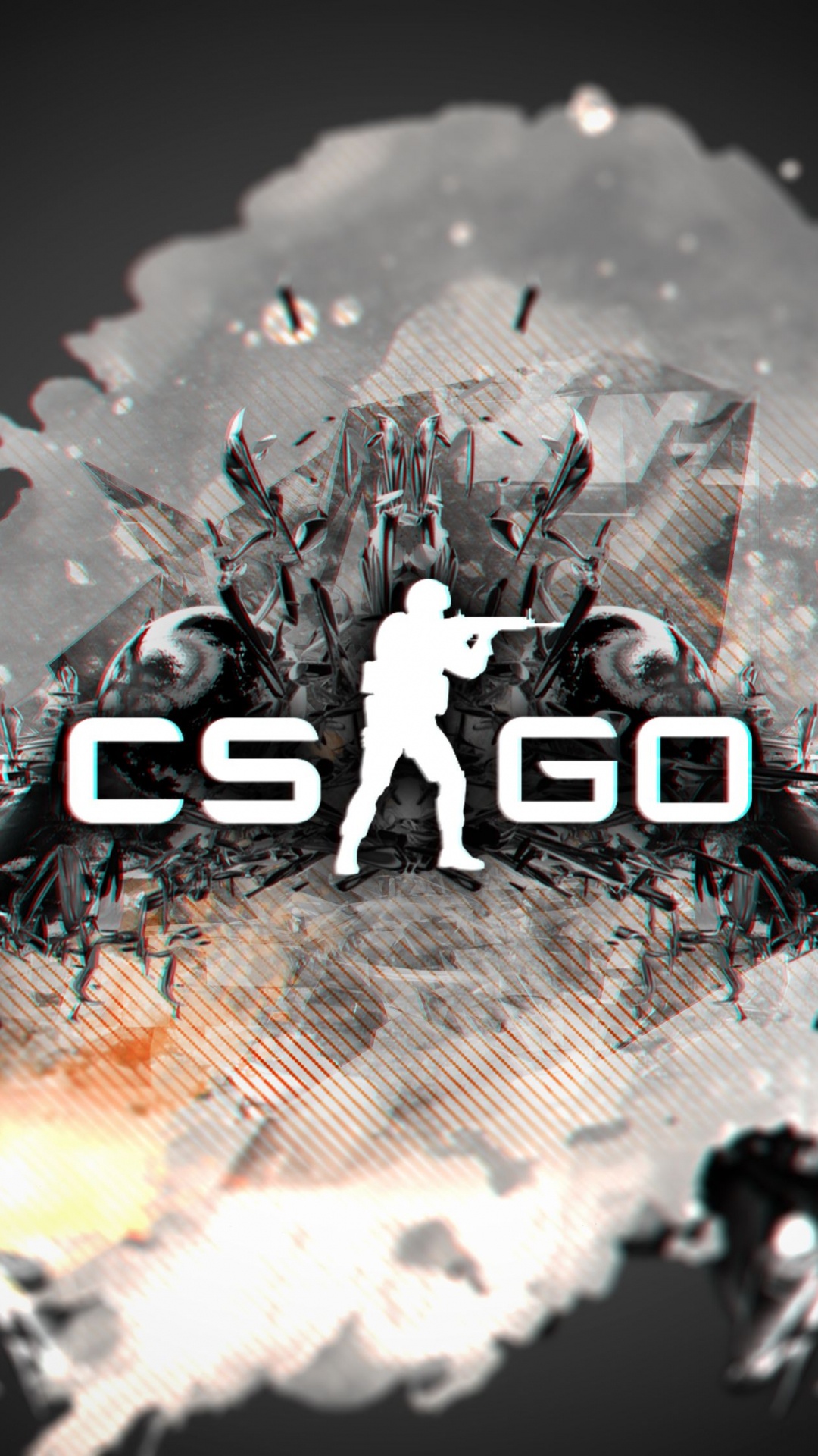Counter-Strike Global Offensive, Graphic Design, Orange, Graphics, Logo. Wallpaper in 1080x1920 Resolution