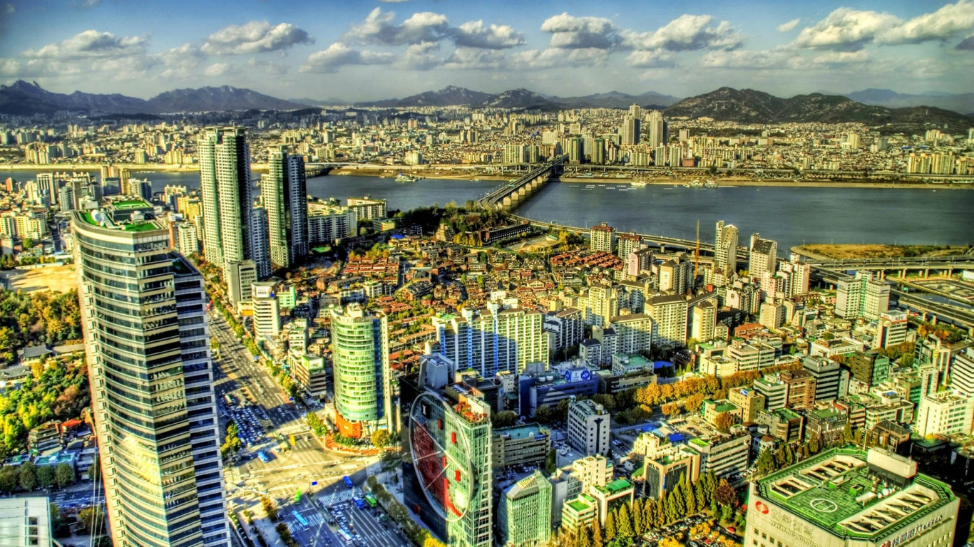 Aerial View of City Buildings During Daytime. Wallpaper in 1366x768 Resolution