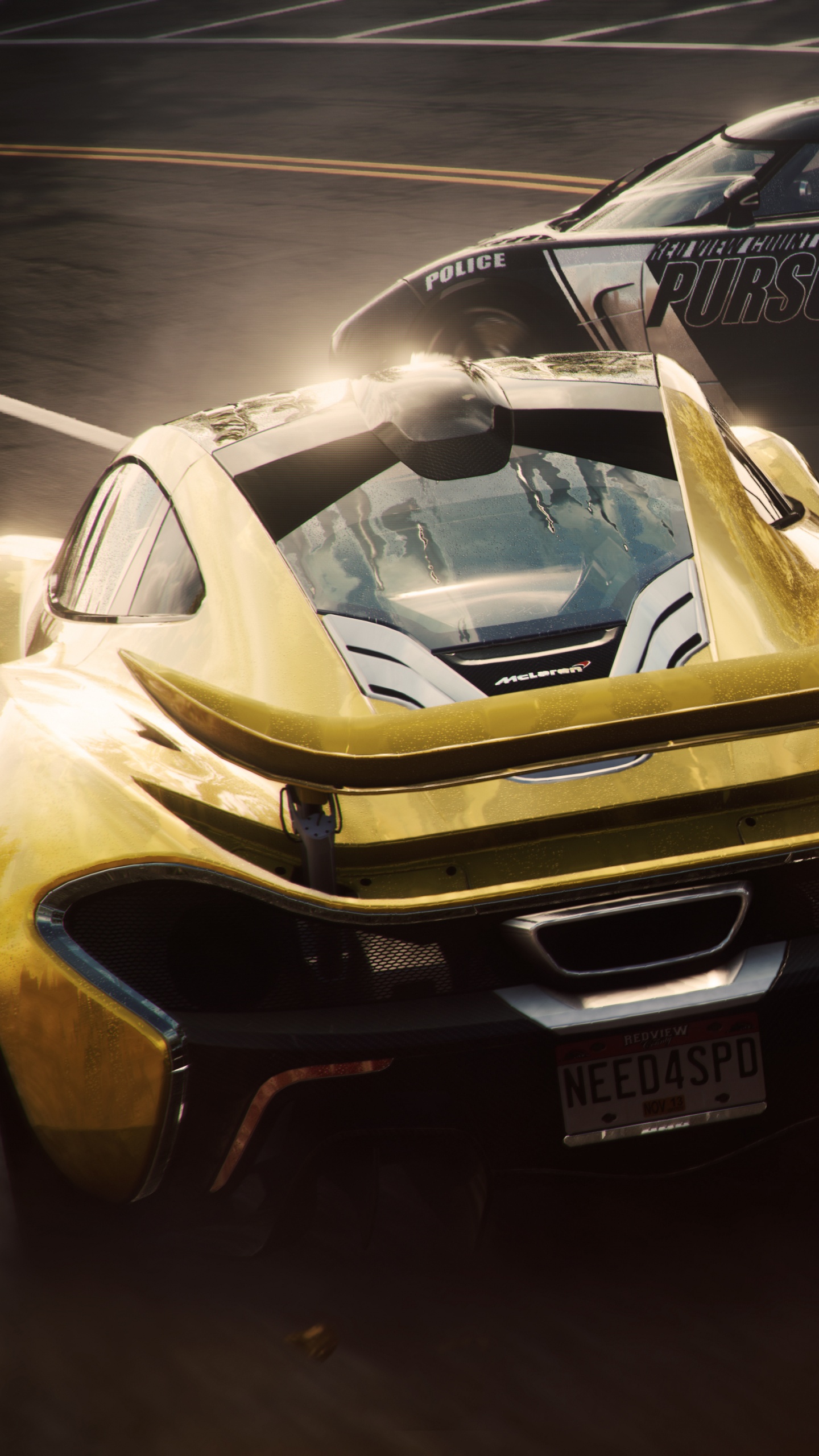 Yellow Lamborghini Aventador on Road. Wallpaper in 1440x2560 Resolution