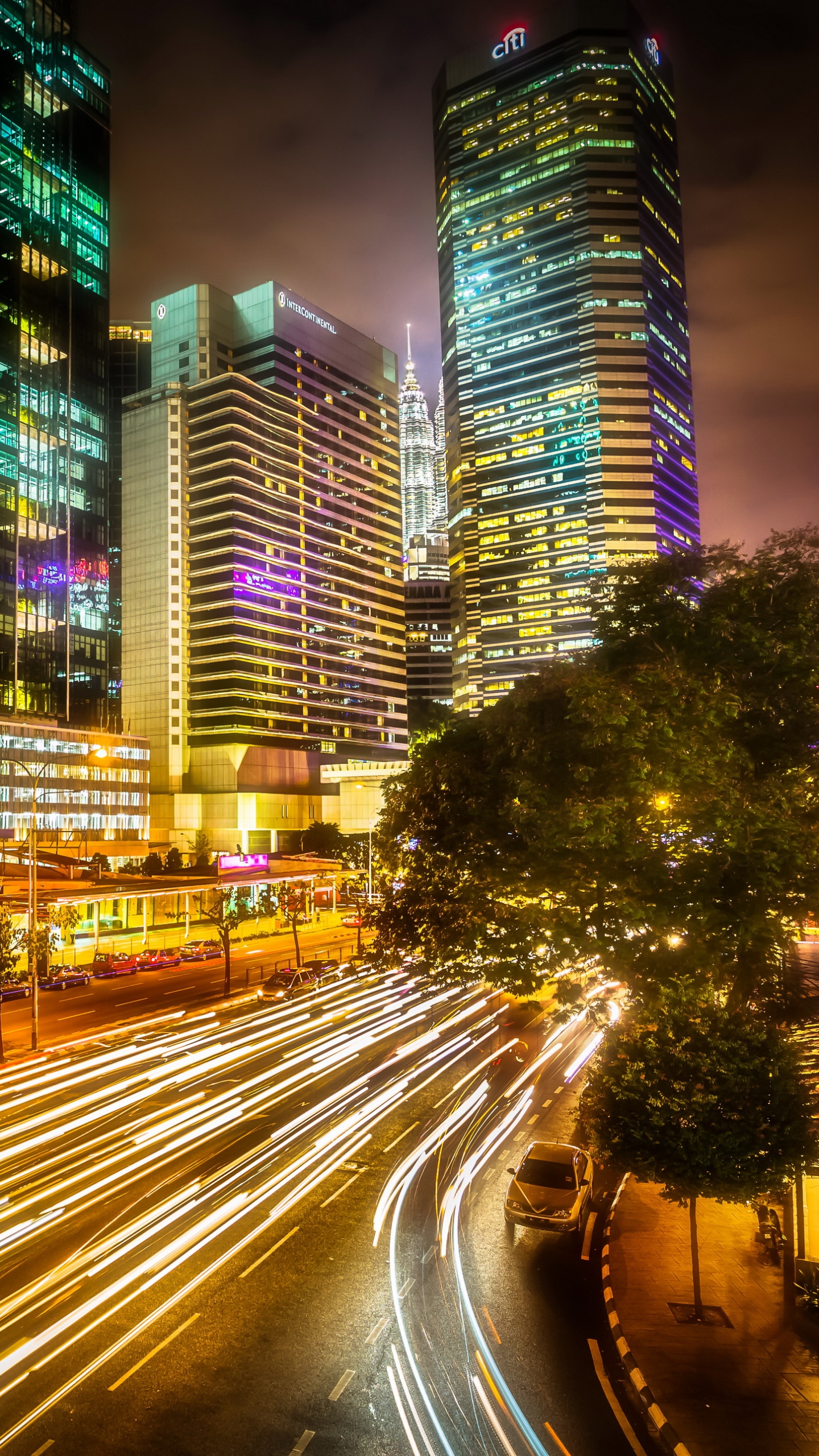 City, Night, Cityscape, Metropolis, Urban Area. Wallpaper in 1440x2560 Resolution