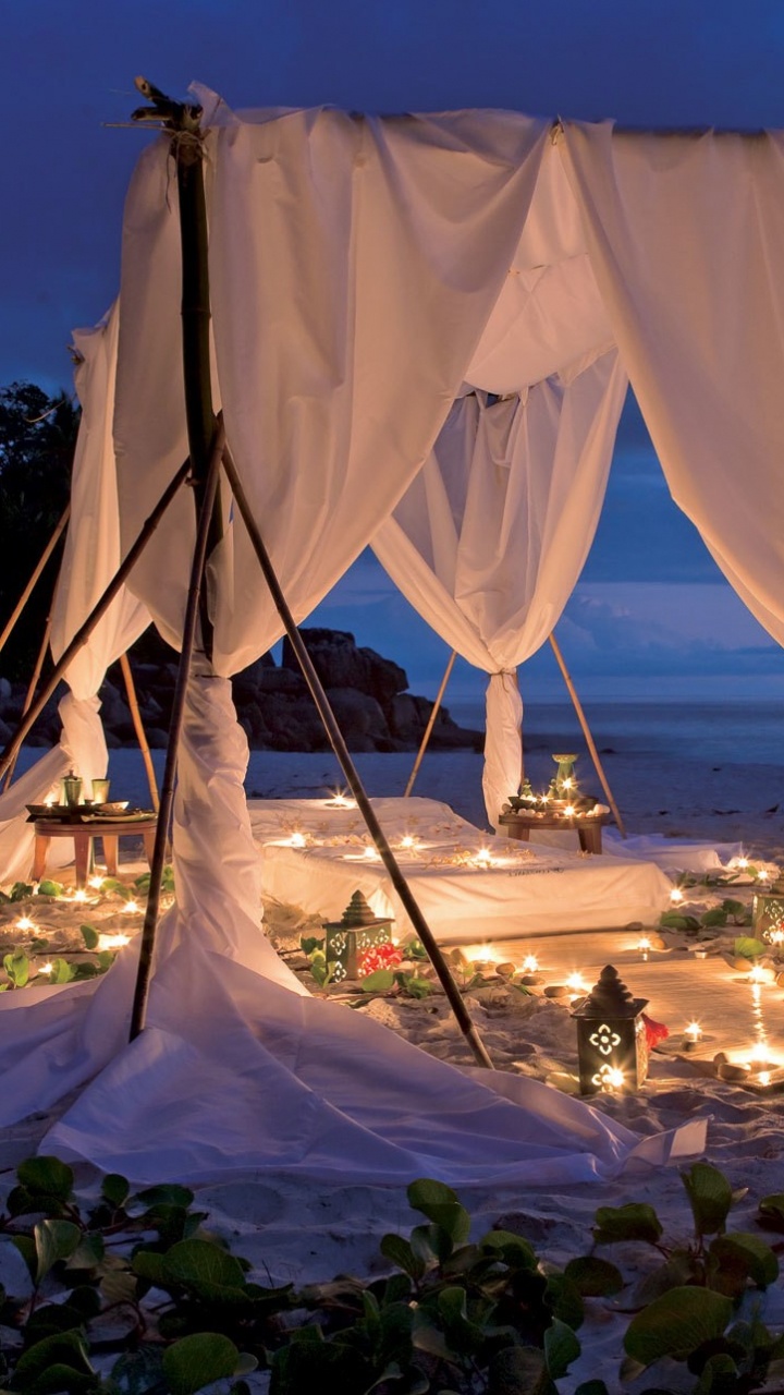 Vacances, Mer, Soir, Tente, Tourisme. Wallpaper in 720x1280 Resolution