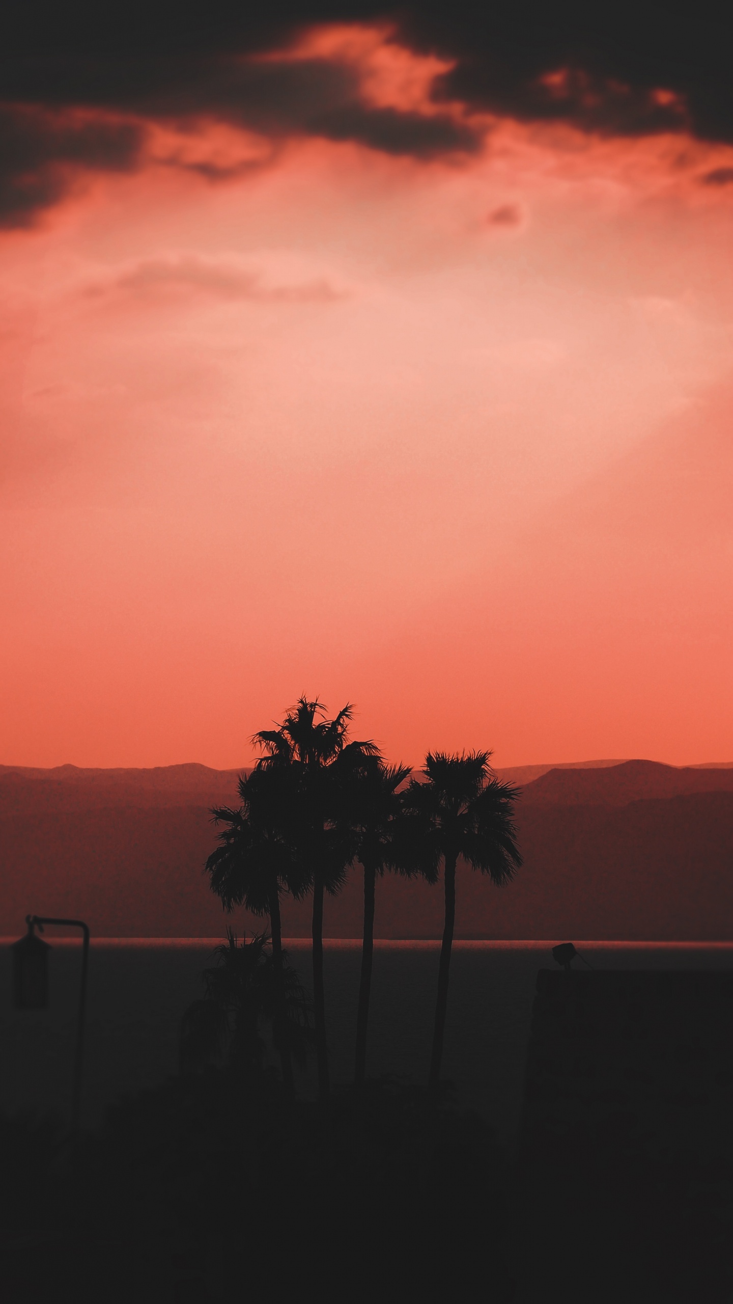 Afterglow, Horizon, Sunset, Red, Orange. Wallpaper in 1440x2560 Resolution