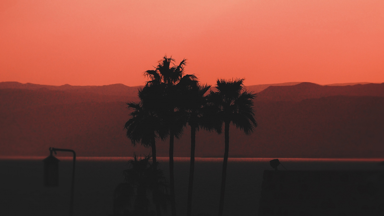 Afterglow, Puesta, Rojo, Naranja, Atardecer. Wallpaper in 1280x720 Resolution