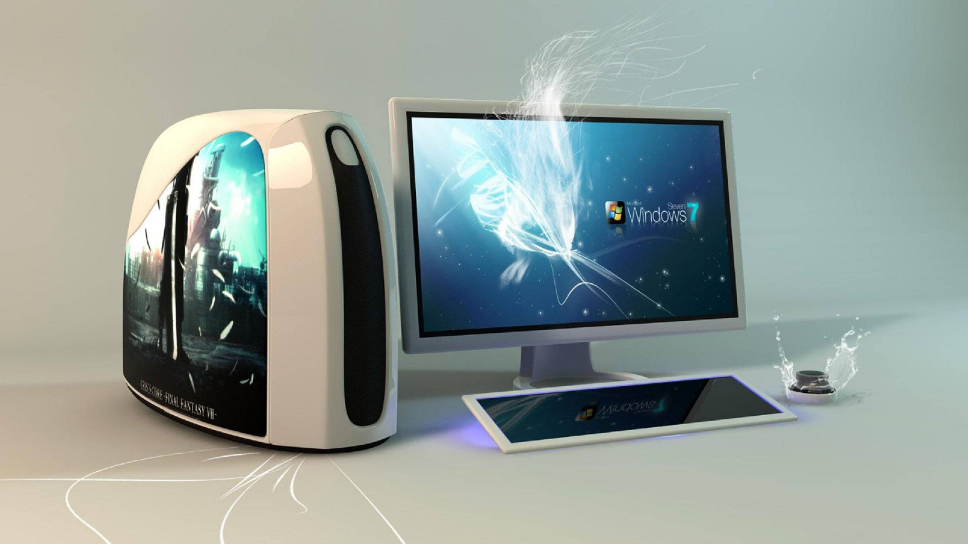 Televisor de Pantalla Plana en Blanco y Negro. Wallpaper in 1366x768 Resolution