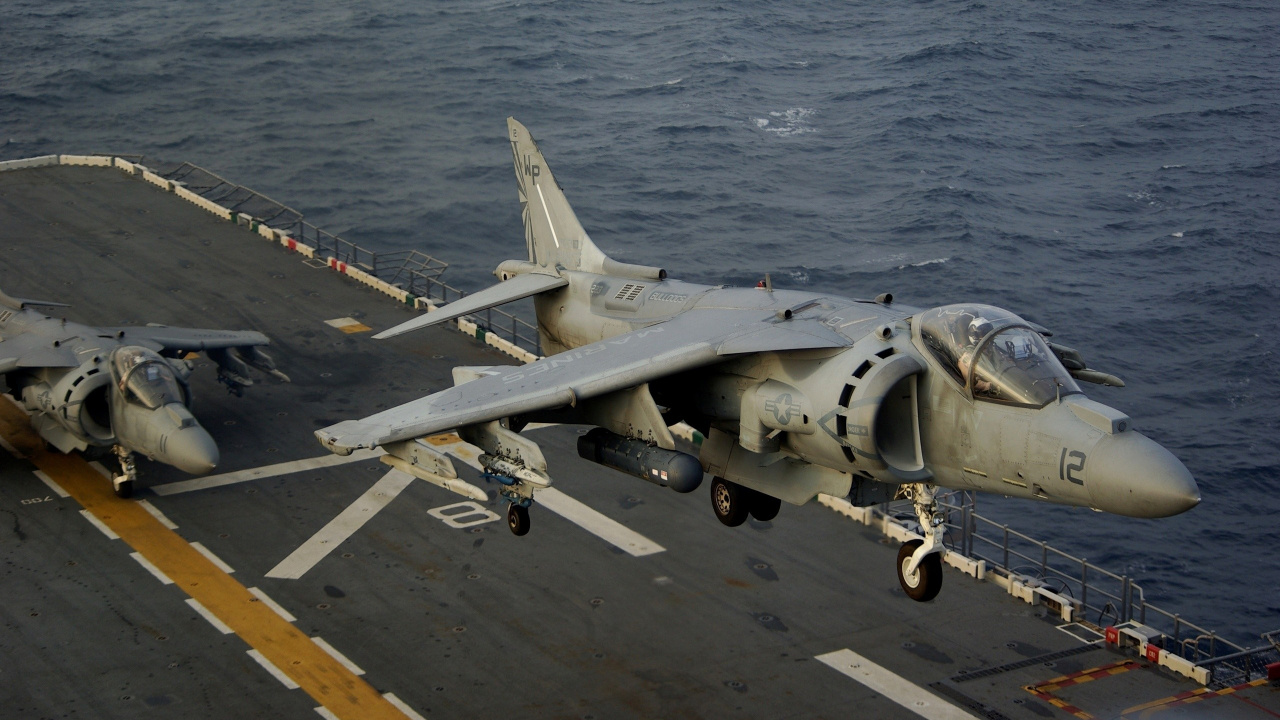 霍克*西德利鹞, 麦克道格拉斯AV-8B Harrier II, 鹞跳喷, 喷气式飞机, 军用飞机 壁纸 1280x720 允许