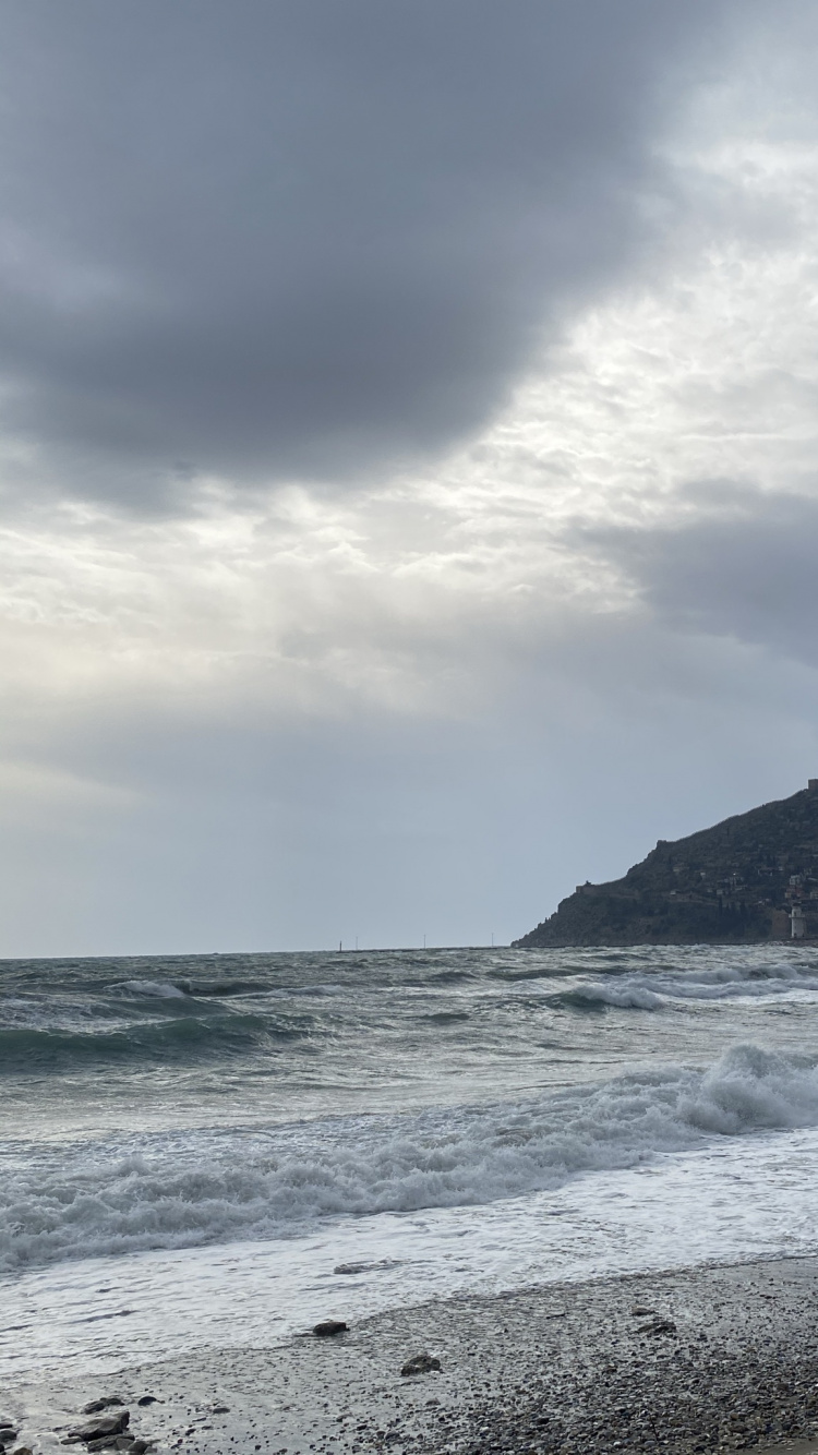 Sea, Cloud, Water, Beach, Horizon. Wallpaper in 750x1334 Resolution