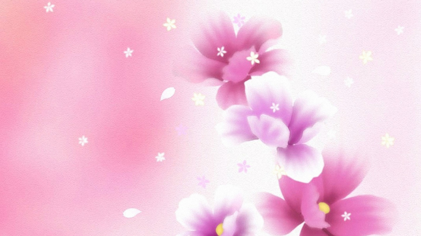 粉红色, 紫色的, 紫罗兰色, 淡紫色的, 开花 壁纸 1366x768 允许