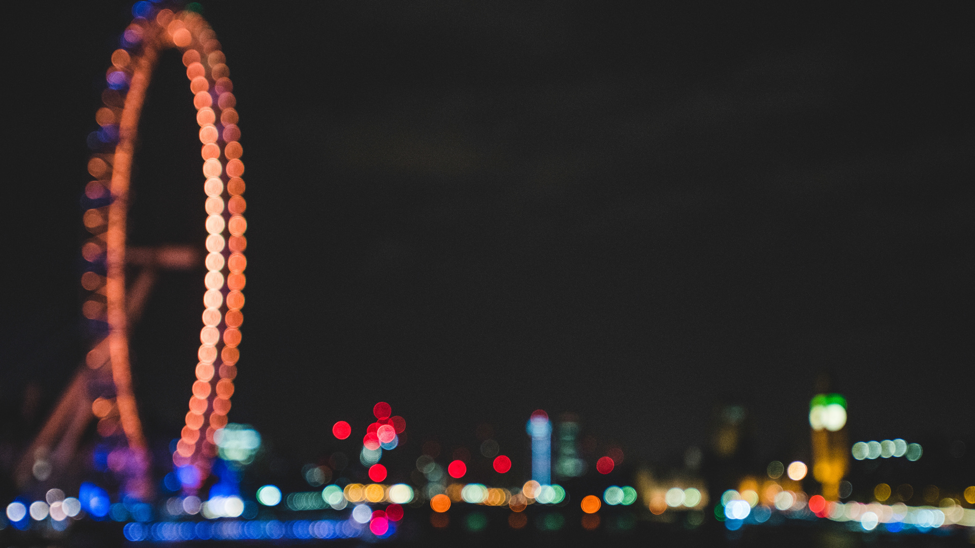 Riesenrad, Nacht, Wahrzeichen, Licht, Stadtgebiet. Wallpaper in 1920x1080 Resolution