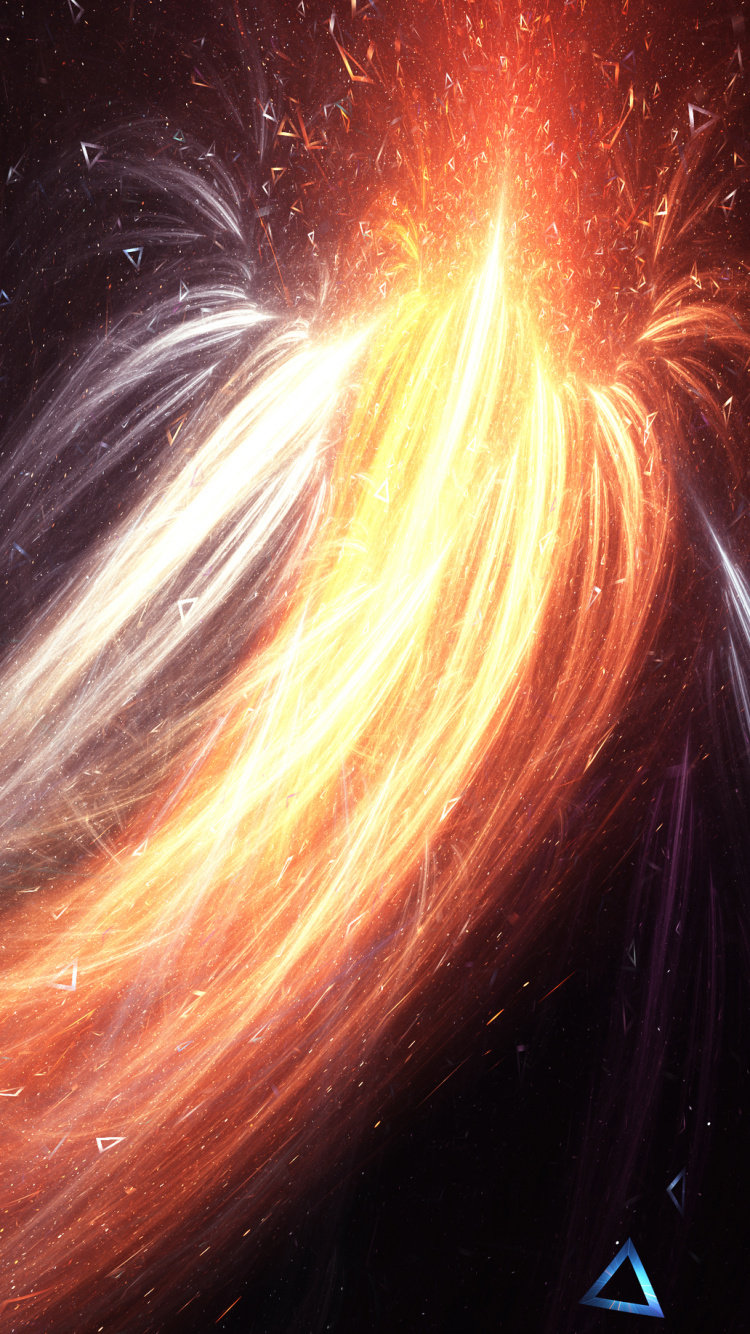 Orange and White Light in The Sky. Wallpaper in 750x1334 Resolution