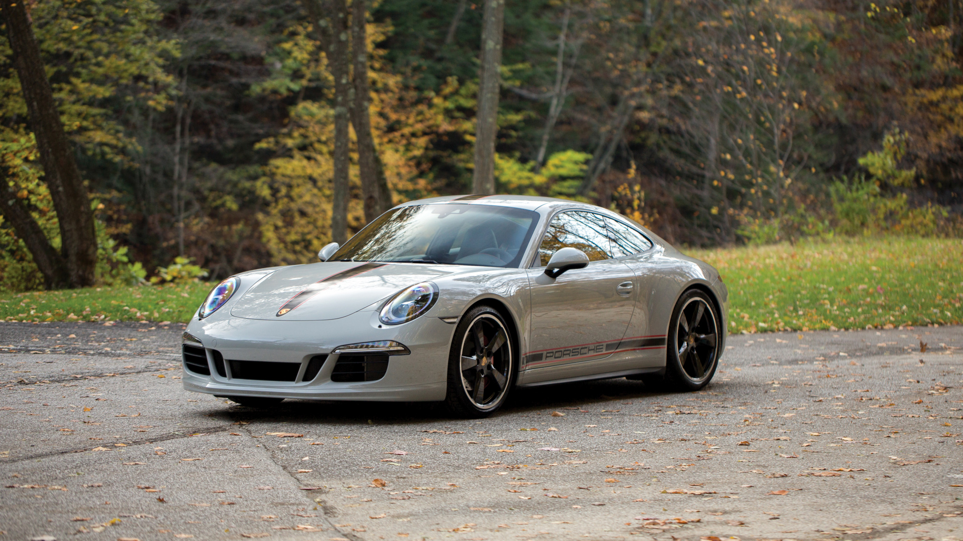 Silver Porsche 911 on Road During Daytime. Wallpaper in 1920x1080 Resolution