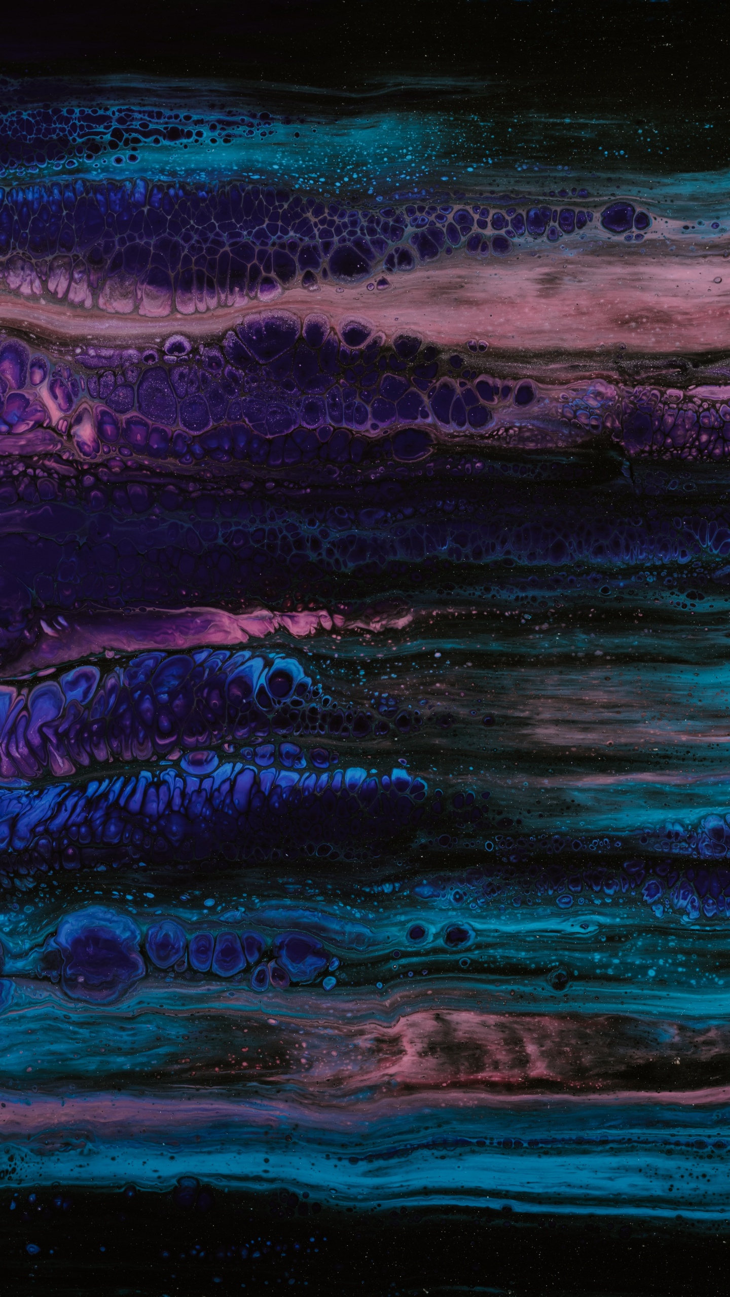 Blaue Und Weiße Abstrakte Malerei. Wallpaper in 1440x2560 Resolution