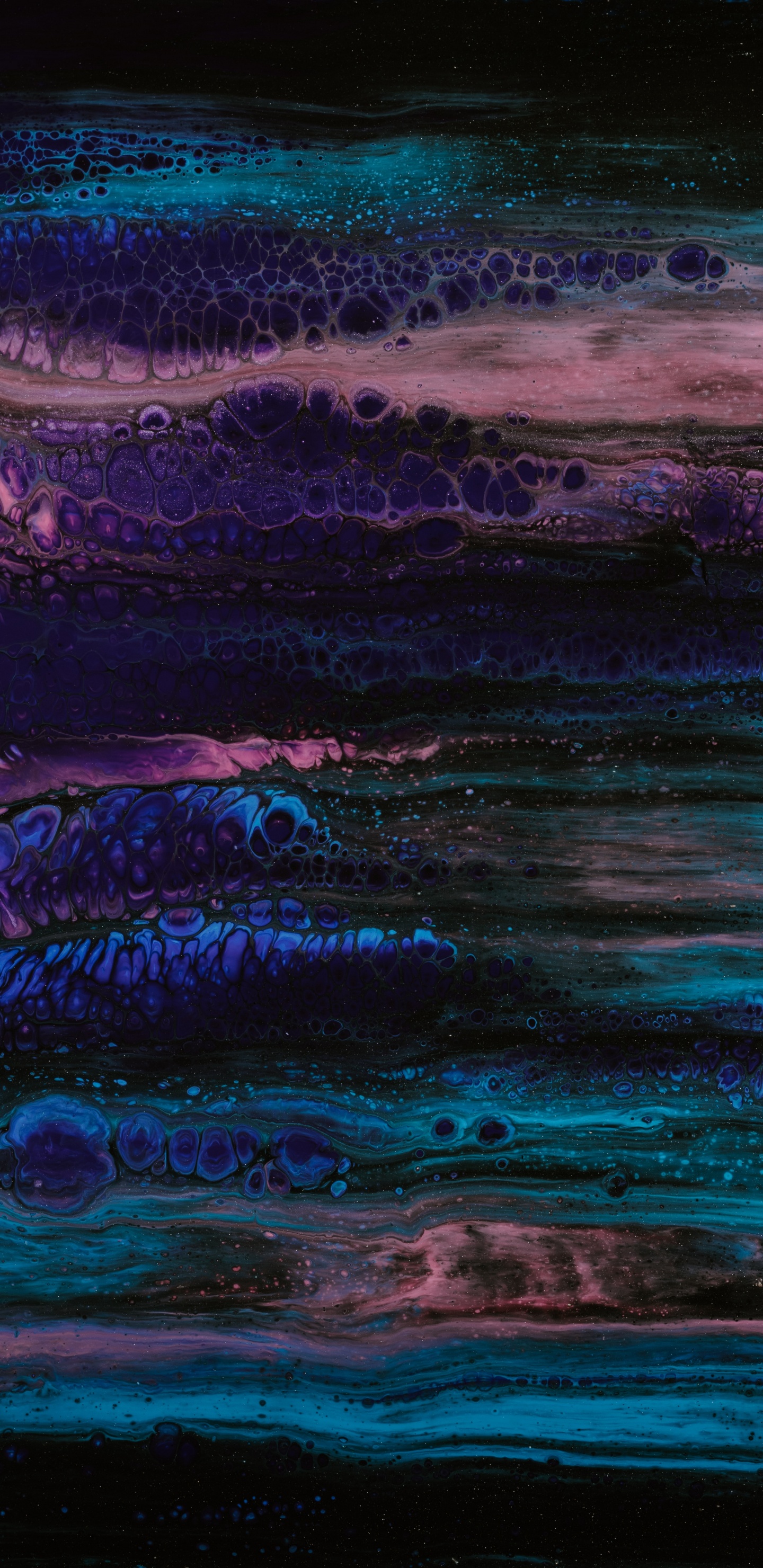 Blaue Und Weiße Abstrakte Malerei. Wallpaper in 1440x2960 Resolution