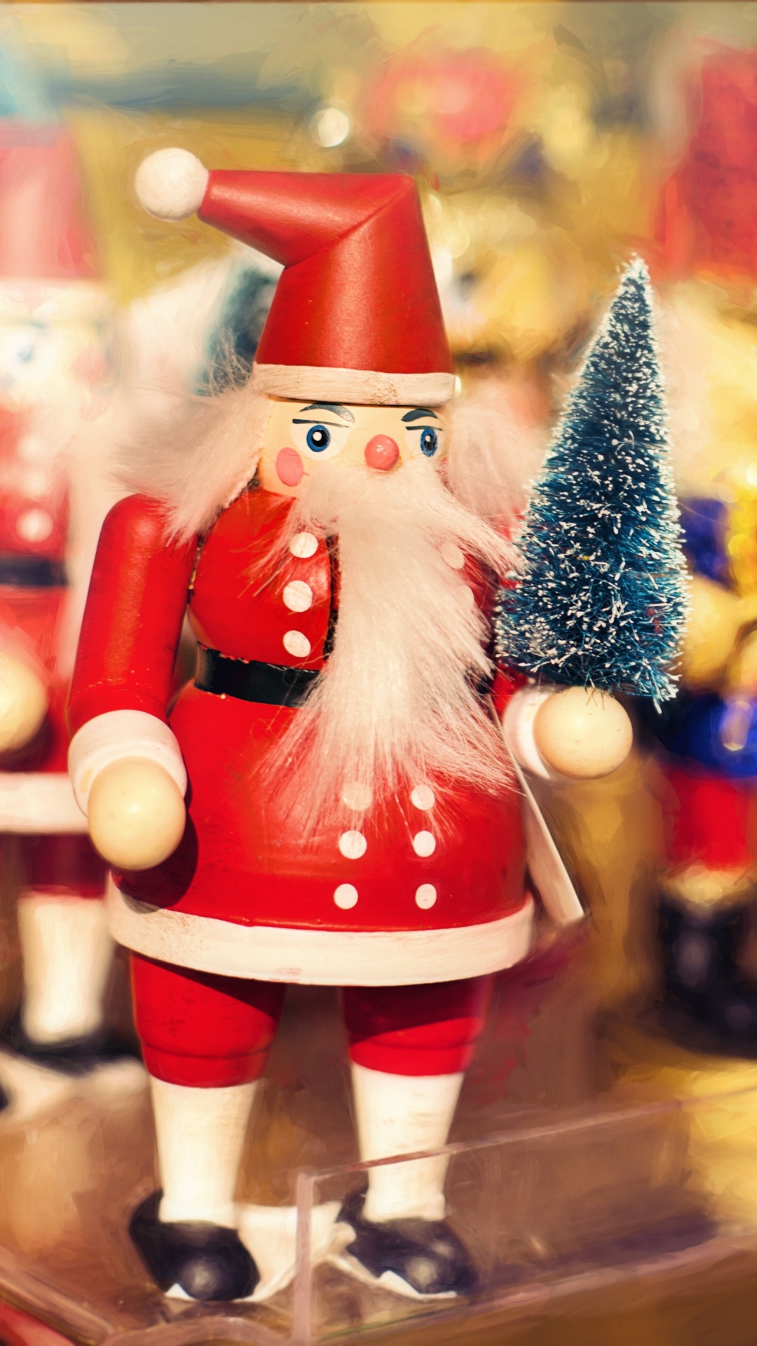 Weihnachten, Weihnachtsmann, Nussknacker, Spielzeug, Christmas Ornament. Wallpaper in 1080x1920 Resolution