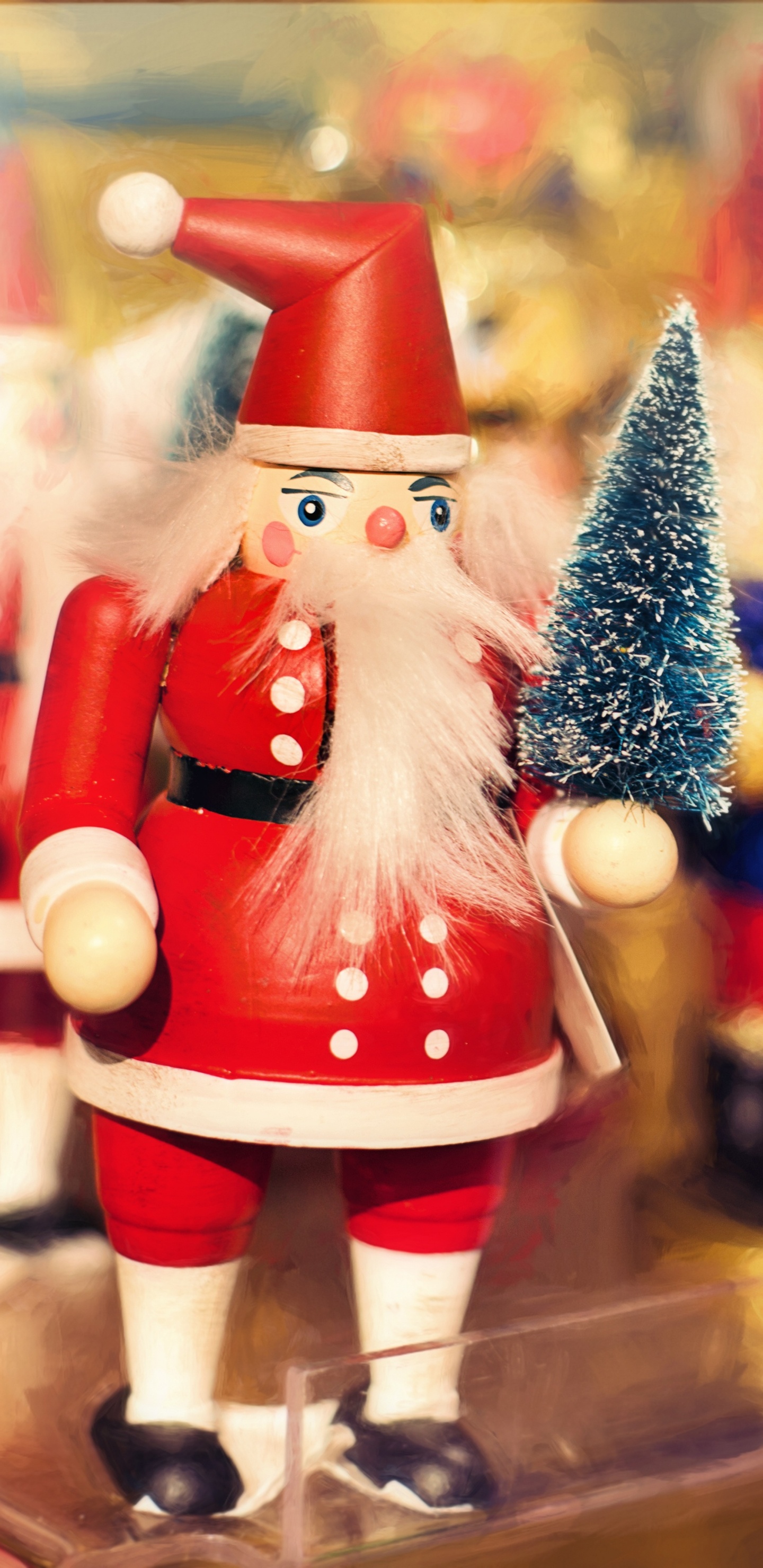 Weihnachten, Weihnachtsmann, Nussknacker, Spielzeug, Christmas Ornament. Wallpaper in 1440x2960 Resolution