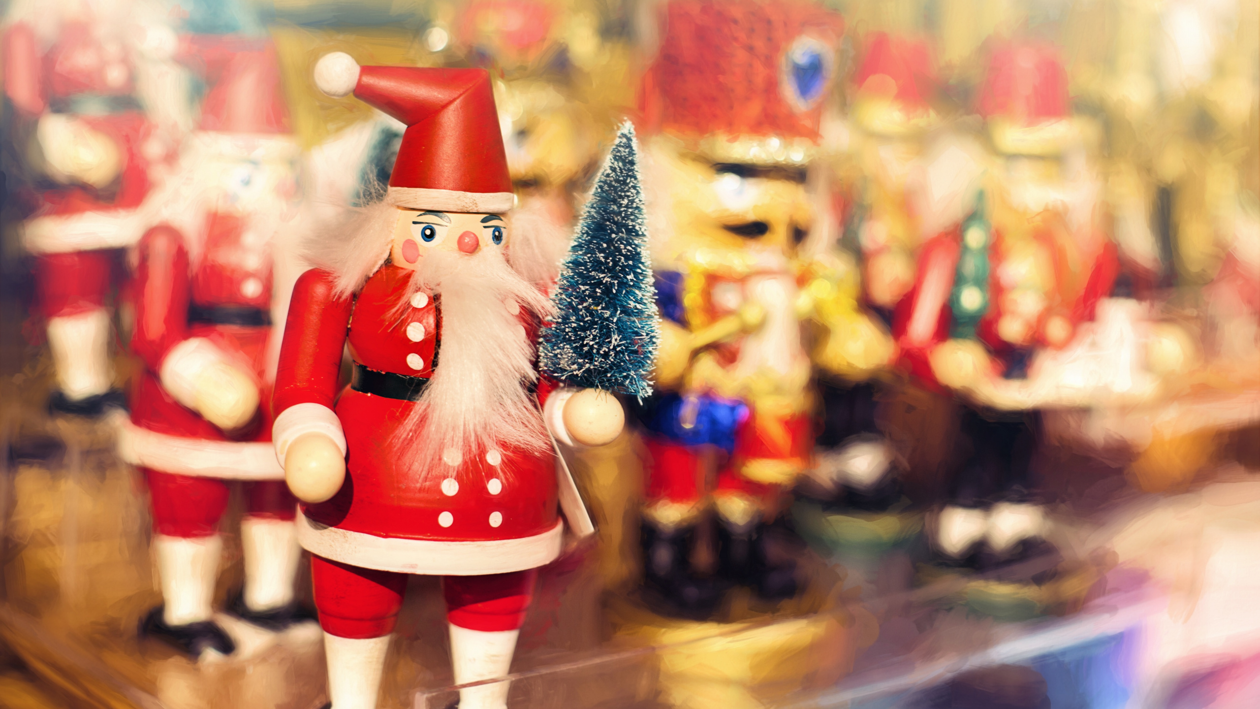 Nutcracker Doll, Christmas Day, Santa Claus, Nutcracker, Figurine. Wallpaper in 2560x1440 Resolution