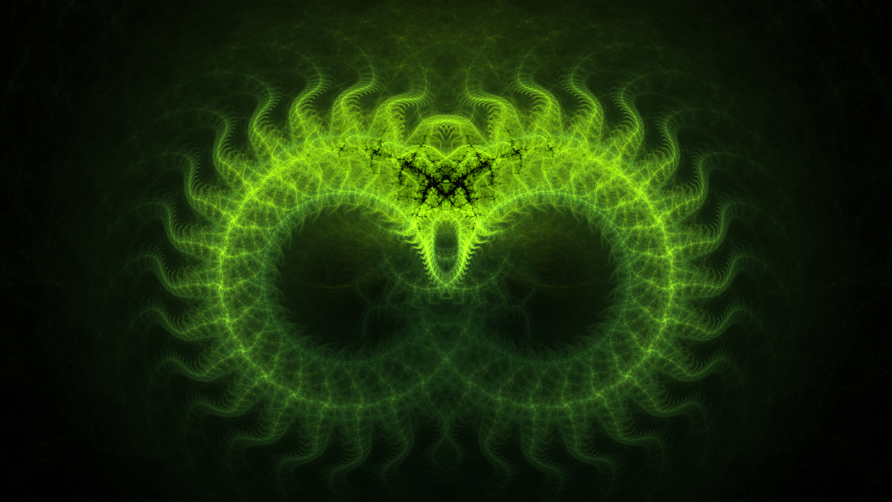 Green Light in Black Background. Wallpaper in 1280x720 Resolution