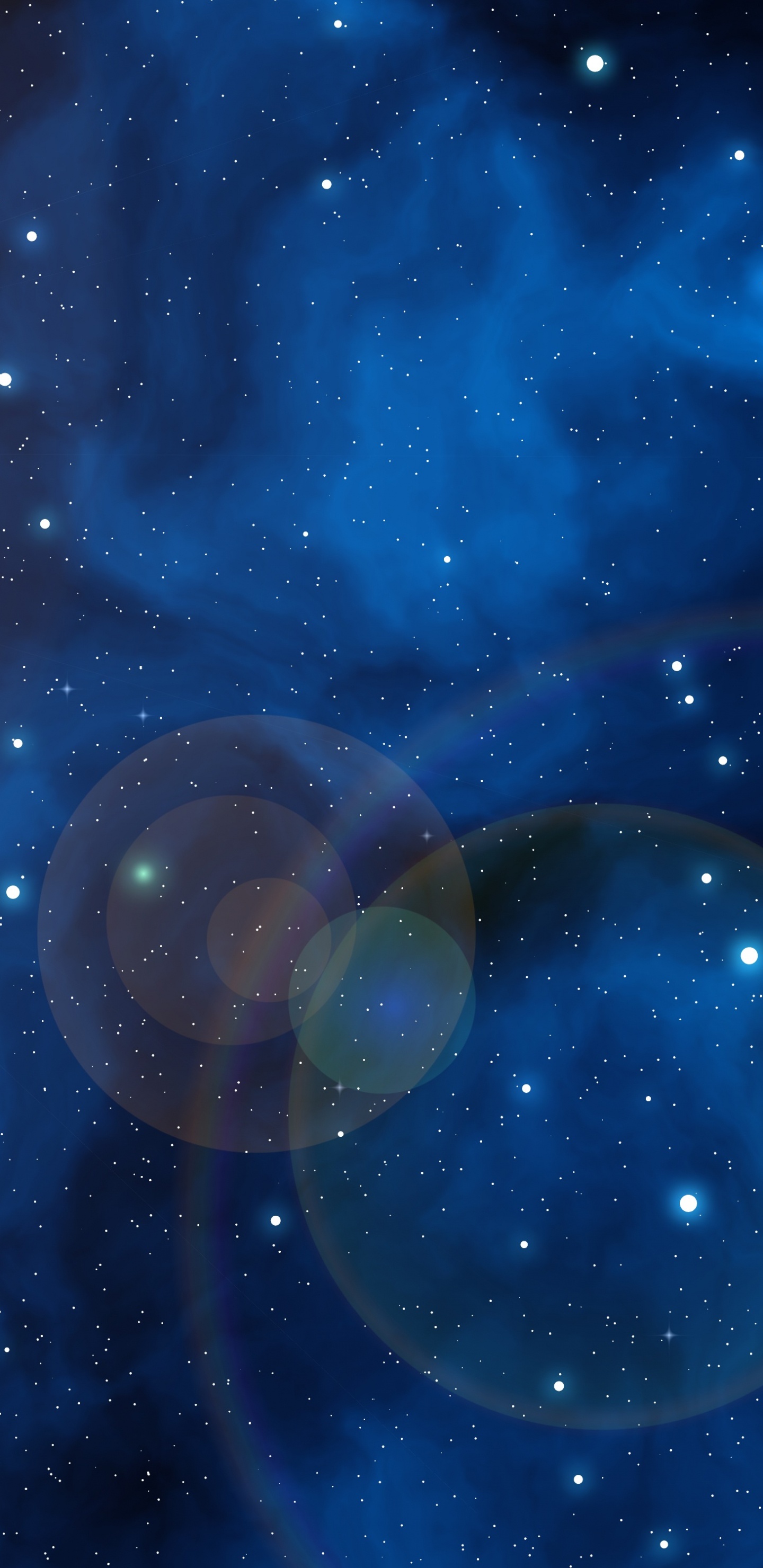 Blaue Und Weiße Galaxieillustration. Wallpaper in 1440x2960 Resolution