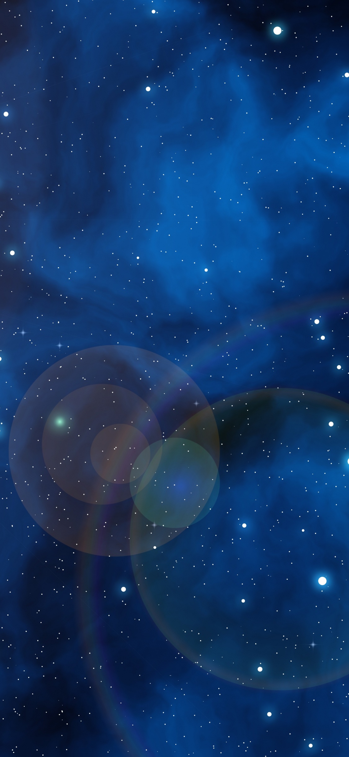 Illustration de la Galaxie Bleue et Blanche. Wallpaper in 1125x2436 Resolution